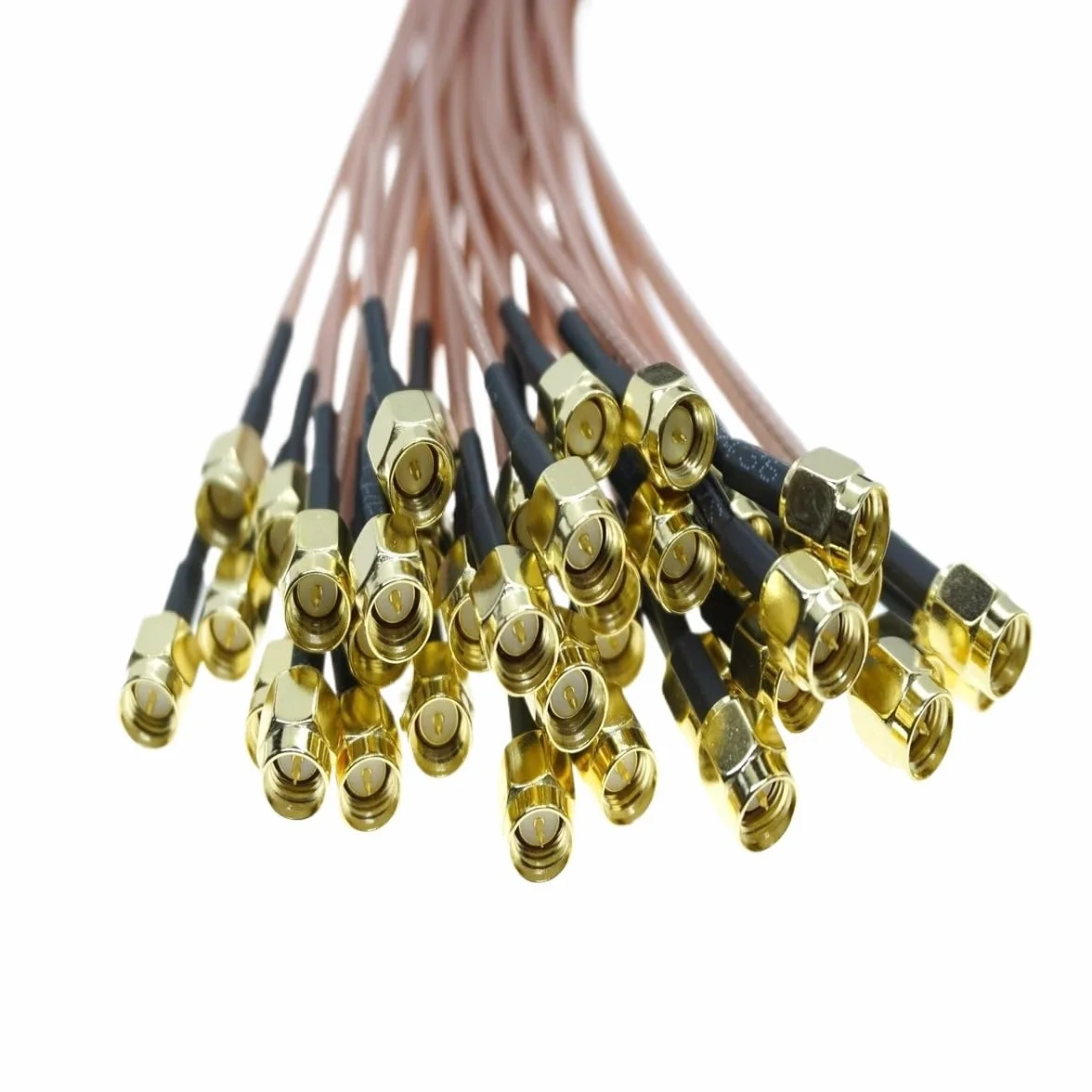 LIHUA 5 szt. nowy RG316 SMA męski na SMA żeński zestaw zestaw złącza adapter zaciskowy do przedłużacza pigtail RG-316 niska strata (1 m)