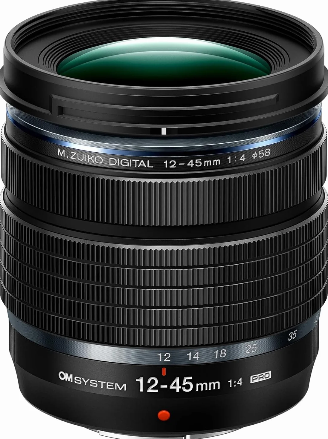 OM SYSTEM M.Zuiko Digital ED 12-45mm F4.0 PRO - Obiektyw Zoom do MFT | Standardowy obiektyw stałoogniskowy, lekka konstrukcja 254 g, uszczelnienie IPX1, kompatybilny z Olympus OM-D i Panasonic G.