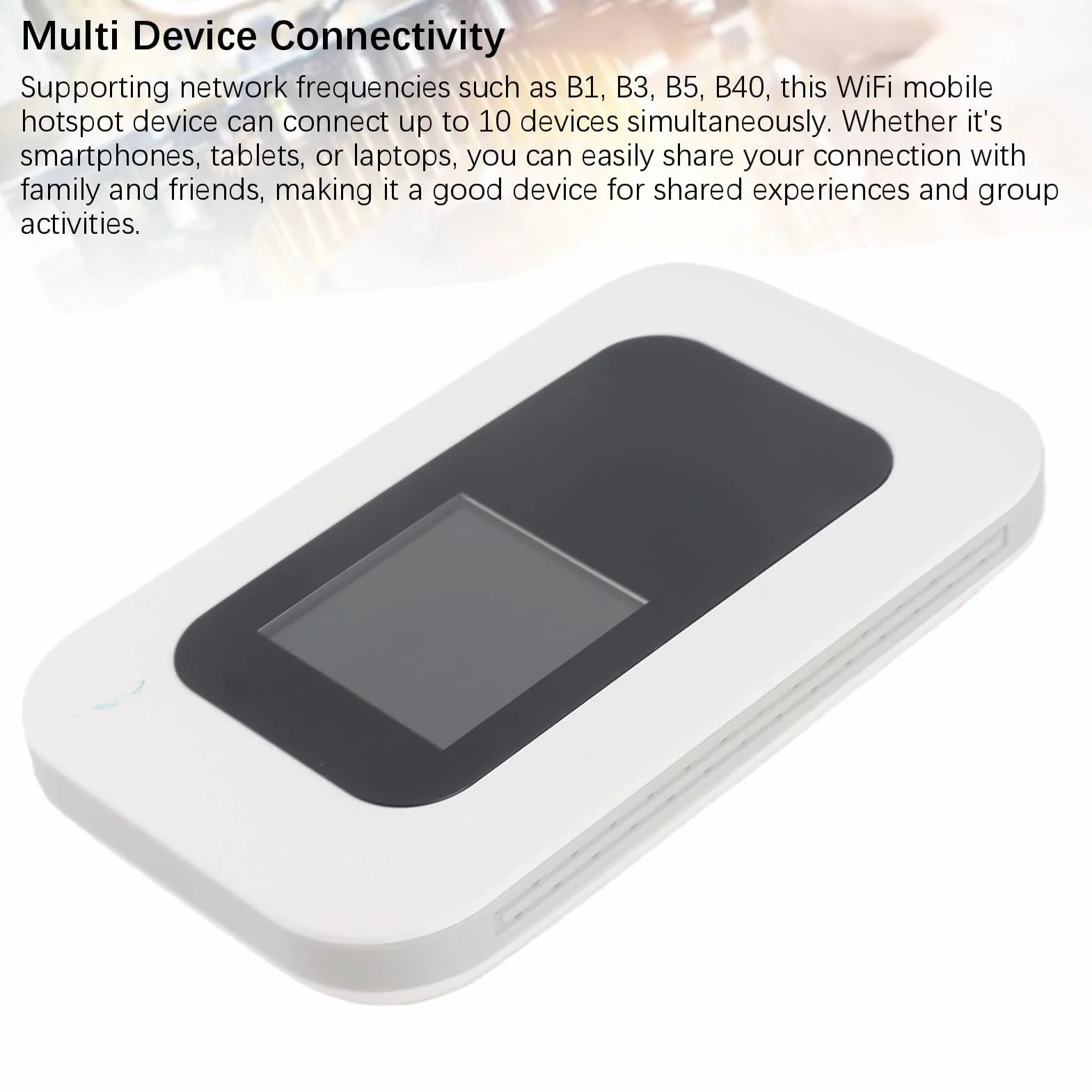 Gugxiom Kieszonkowy Hotspot WiFi 300Mbps 4G, Przenośny Router WiFi z Gniazdem SIM, Bateria 2100mAh, możliwość Podłączenia do 10 urządzeń w Podróży i na Kempingu