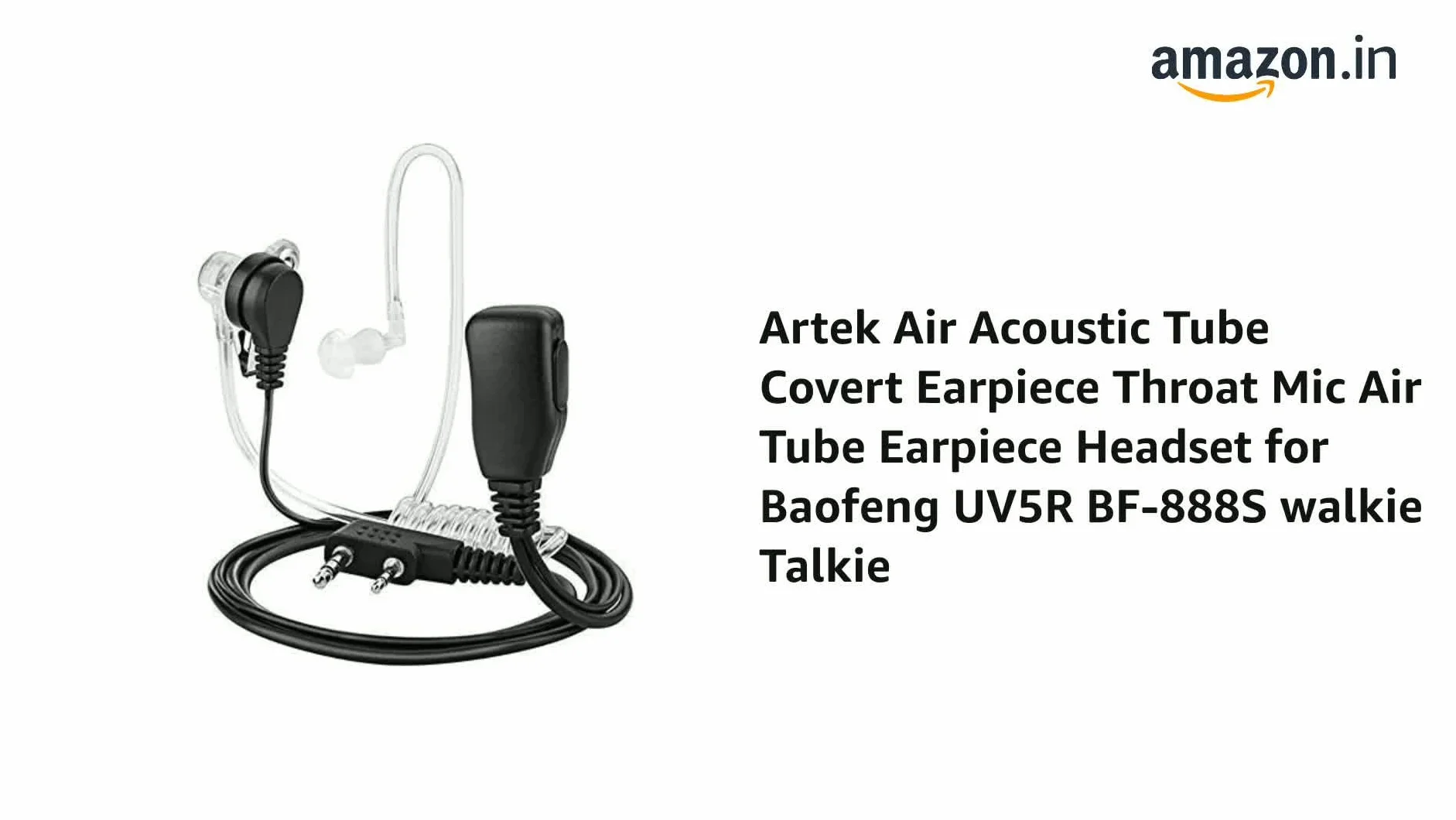 Baofeng Air akustyczna rurka słuchawka gardło mikrofon rura powietrzna słuchawka zestaw słuchawkowy do Baofeng UV5R BF-888s