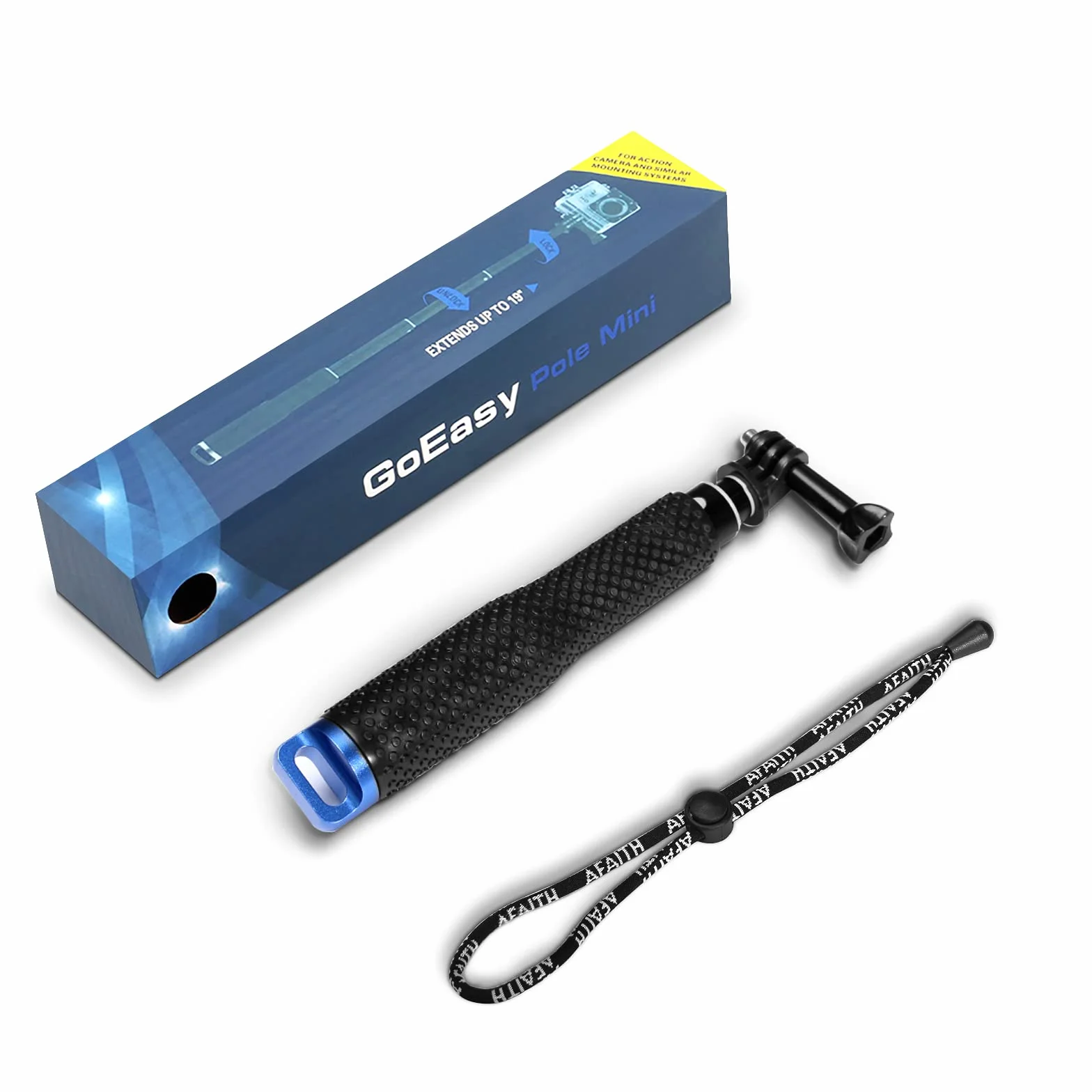 AFAITH Wodoodporny aluminiowy uchwyt do selfie, wysuwany ręczny drążek teleskopowy monopod kompatybilny z kamerami akcji GoPro Hero 13 12 11 10 9 8 7 6 5 4 DJI OSMO EK5000 EK7000 SJ4000 SJ5000