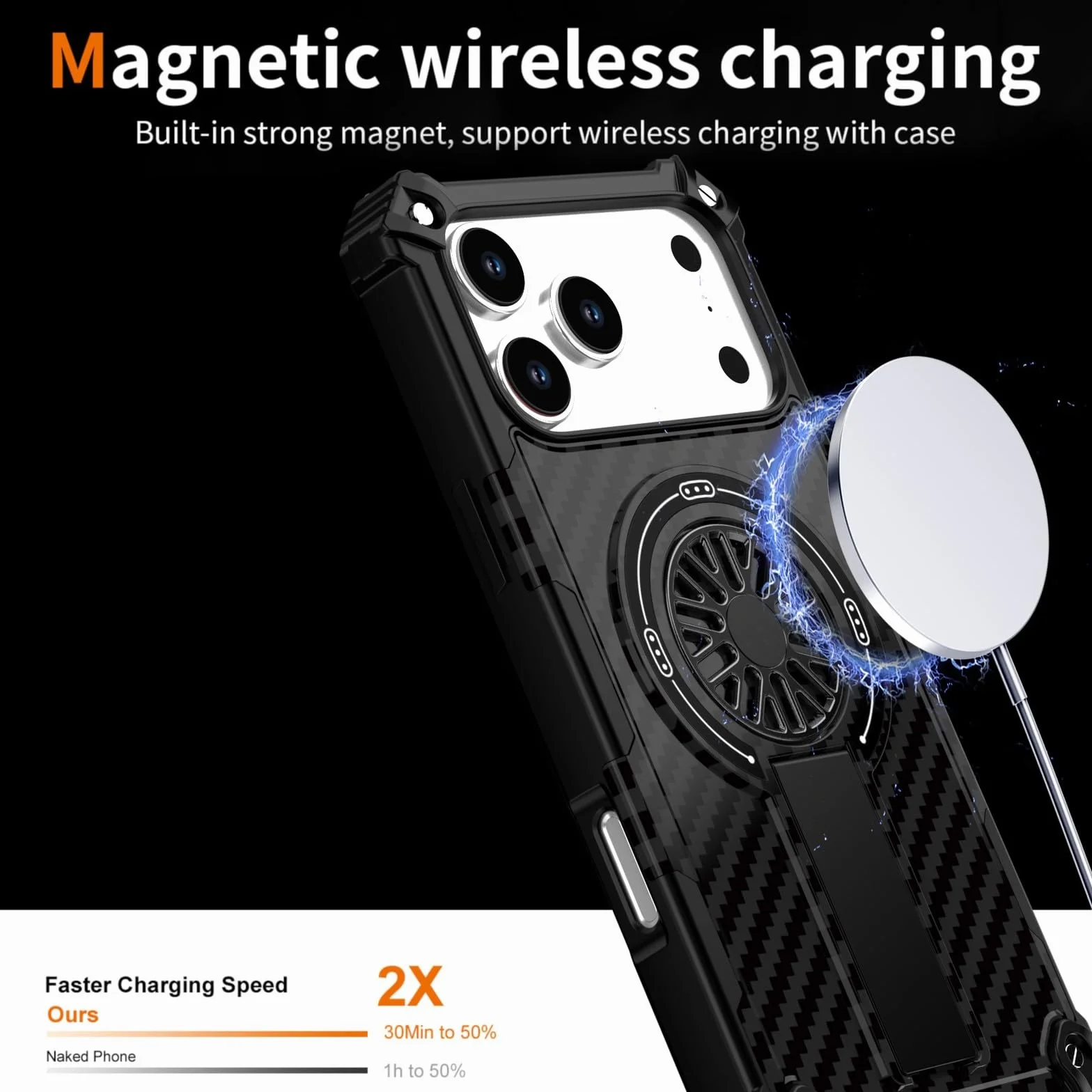 Generic etui kompatybilne z iPhone 16 Pro (kolor: kamuflaż wojskowy) odporny na wstrząsy stojak twardy tył twardy silikonowy futerał