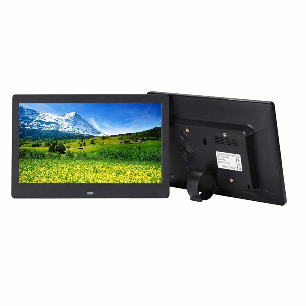 Cyfrowa ramka na zdjęcia 10c cali HD Elektroniczna ramka na zdjęcia Reklamowa ramka na zdjęcia Elektroniczna ramka na zdjęcia Maszyna reklamowa Ramka na zdjęcia na prezen, Black-10 inches