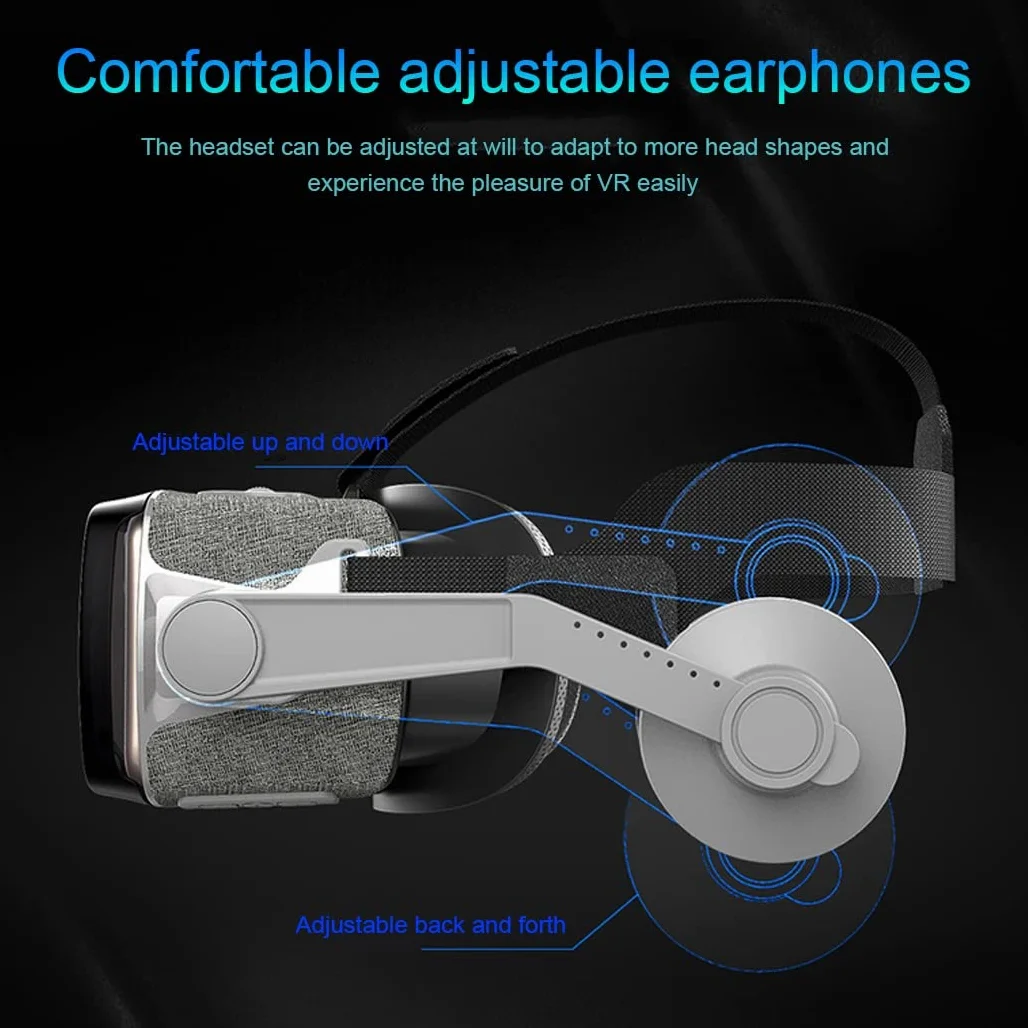 Okulary VR, zestaw słuchawkowy z wirtualnej rzeczywistości, zestawy słuchawkowe VR obsługują Android i IOS, połączenie Bluetooth dla iPhone 13 Pro Max/13 Pro 13/12/11, do Samsung Galaxy S21, Huawei, Xiaomi (Kolor: B, rozmiar: Ios )