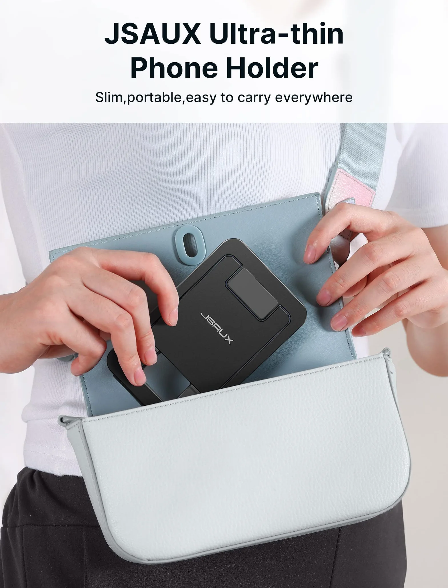 Stojak na telefon komórkowy JSAUX, składany aluminiowy uchwyt na telefon komórkowy Stół Uchwyt na telefon komórkowy Stojak na telefon komórkowy kompatybilny z iPhone 17 16 15 14 13 12 Pro Max X Xr