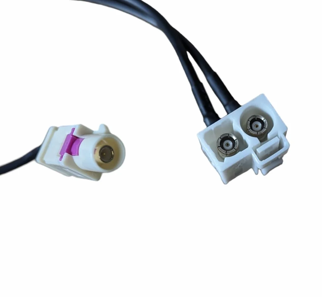 Antena radiowa adapter Y rozdzielacz antenowy podwójny 2X wtyczka Fakra do VW rcd510 rns510 510
