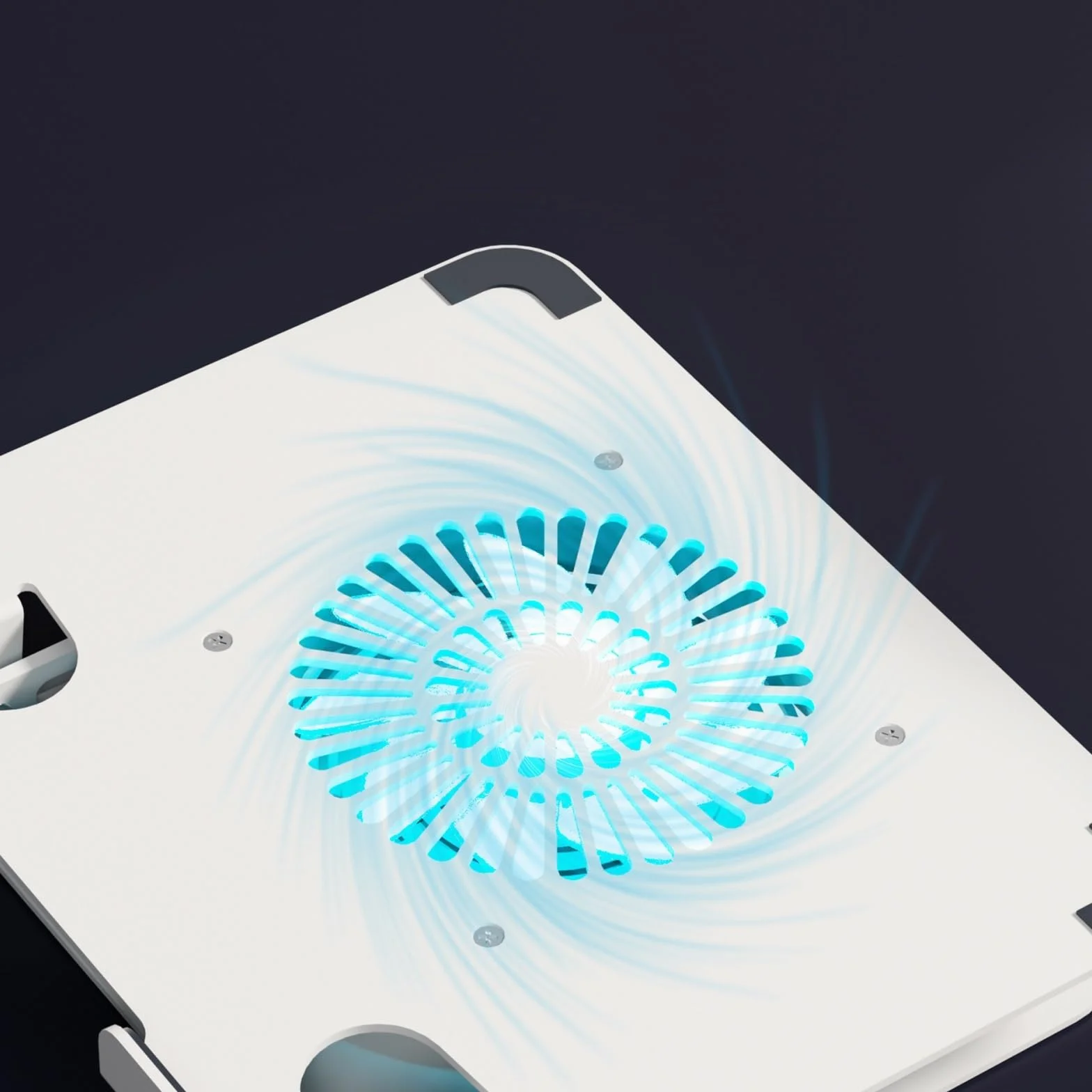 Podstawka Chłodząca Stabilny Podkładka Chłodząca Pod Notebooka Z Odłączaną Termoelektryczną Chłodnicą, Regulowana Wysokość Cichy Biurko(White,Rotate)
