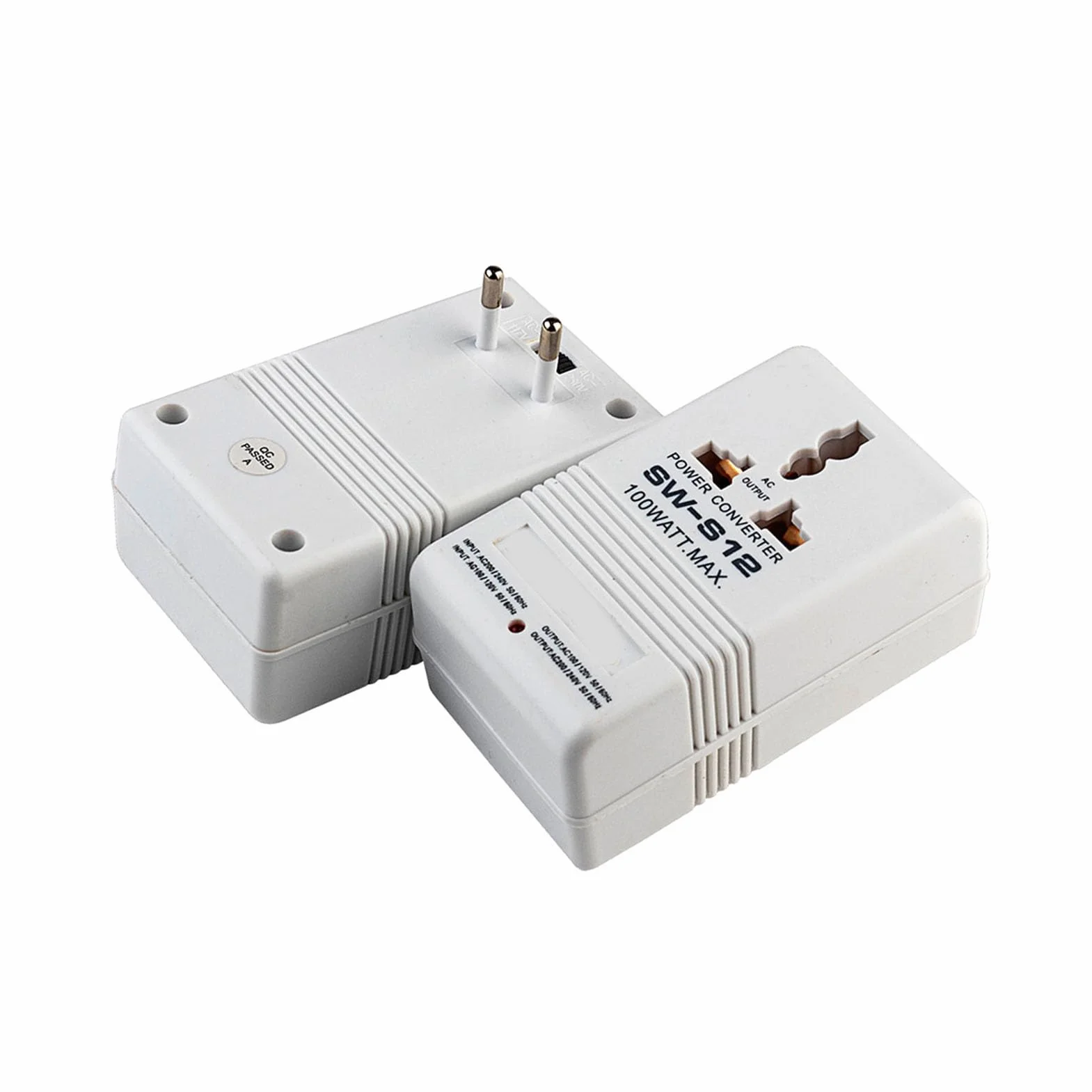 Zunate Kompaktowy Podróżny Konwerter Mocy 100 W Transformator z Podwójnym Napięciem do Małych urządzeń, Solidna Konstrukcja, funkcjonalność Dwukanałowa, Konstrukcja Przyjazna dla Użytkownika