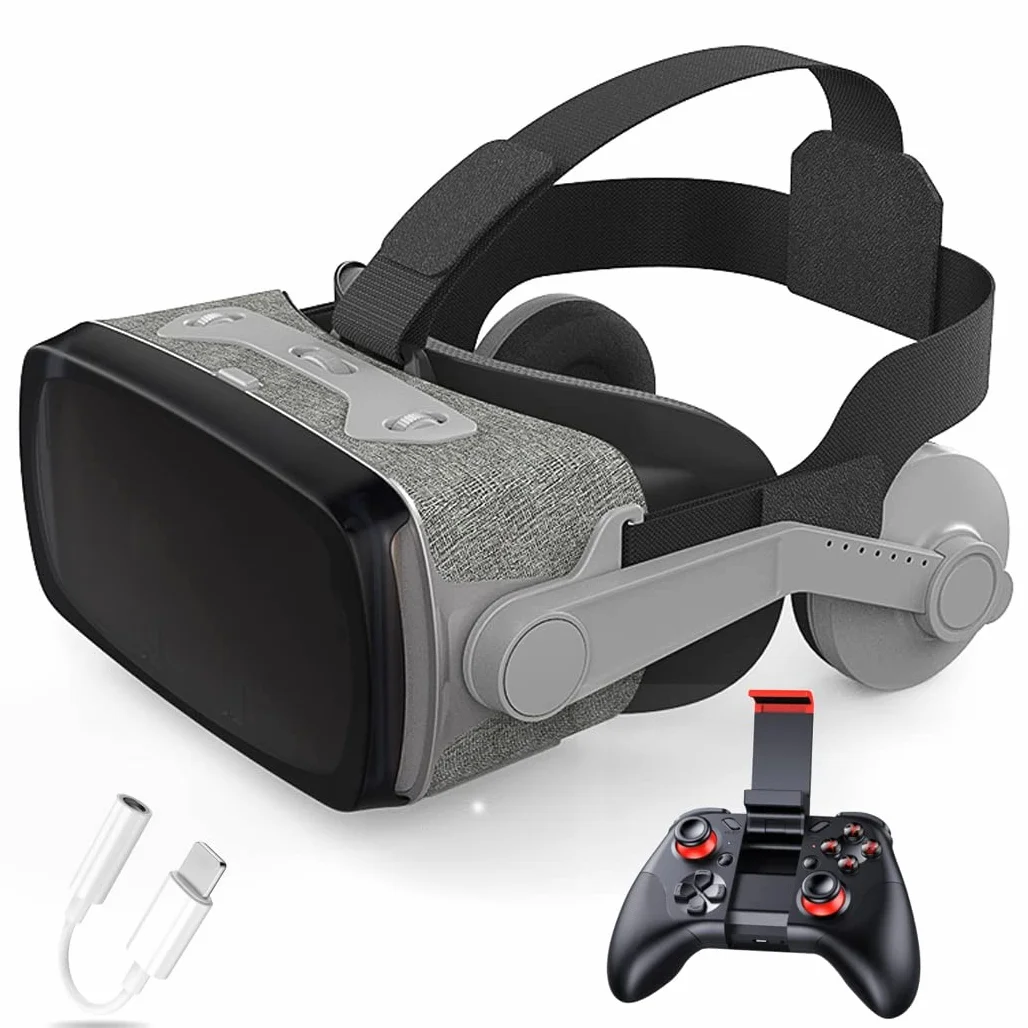 Okulary VR, zestaw słuchawkowy z wirtualnej rzeczywistości, zestawy słuchawkowe VR obsługują Android i IOS, połączenie Bluetooth dla iPhone 13 Pro Max/13 Pro 13/12/11, do Samsung Galaxy S21, Huawei, Xiaomi (Kolor: B, rozmiar: Ios )