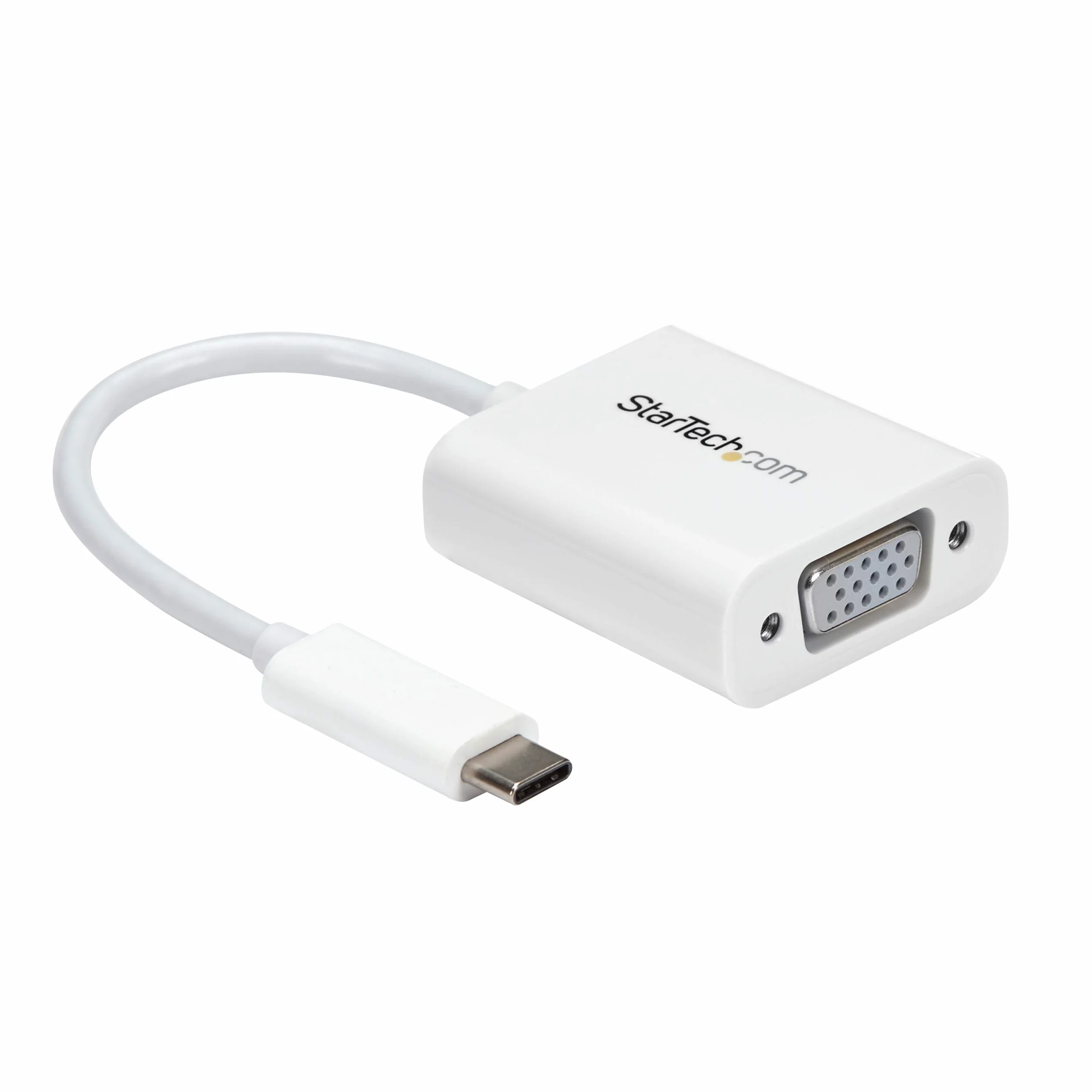 StarTech.com adapter USB-C na VGA, konwerter USB typu C na VGA, kolor biały