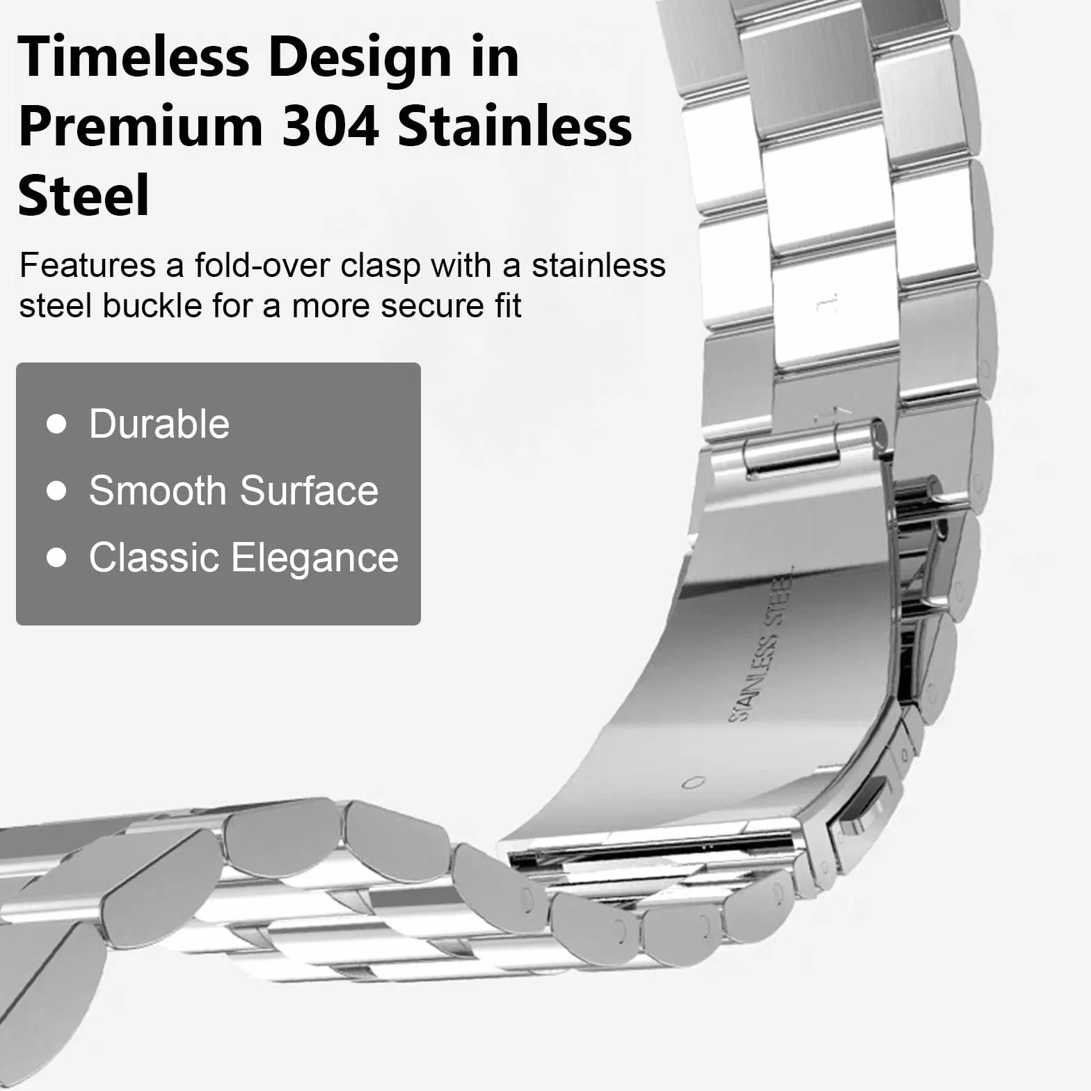 Metalowa bransoletka kompatybilna z COROS APEX 4 42 mm / Apex 2 Pro, 22 mm, stal nierdzewna, zapasowy pasek do COROS Pace 3 / Pace 4 / Pace Pro, dla kobiet i mężczyzn
