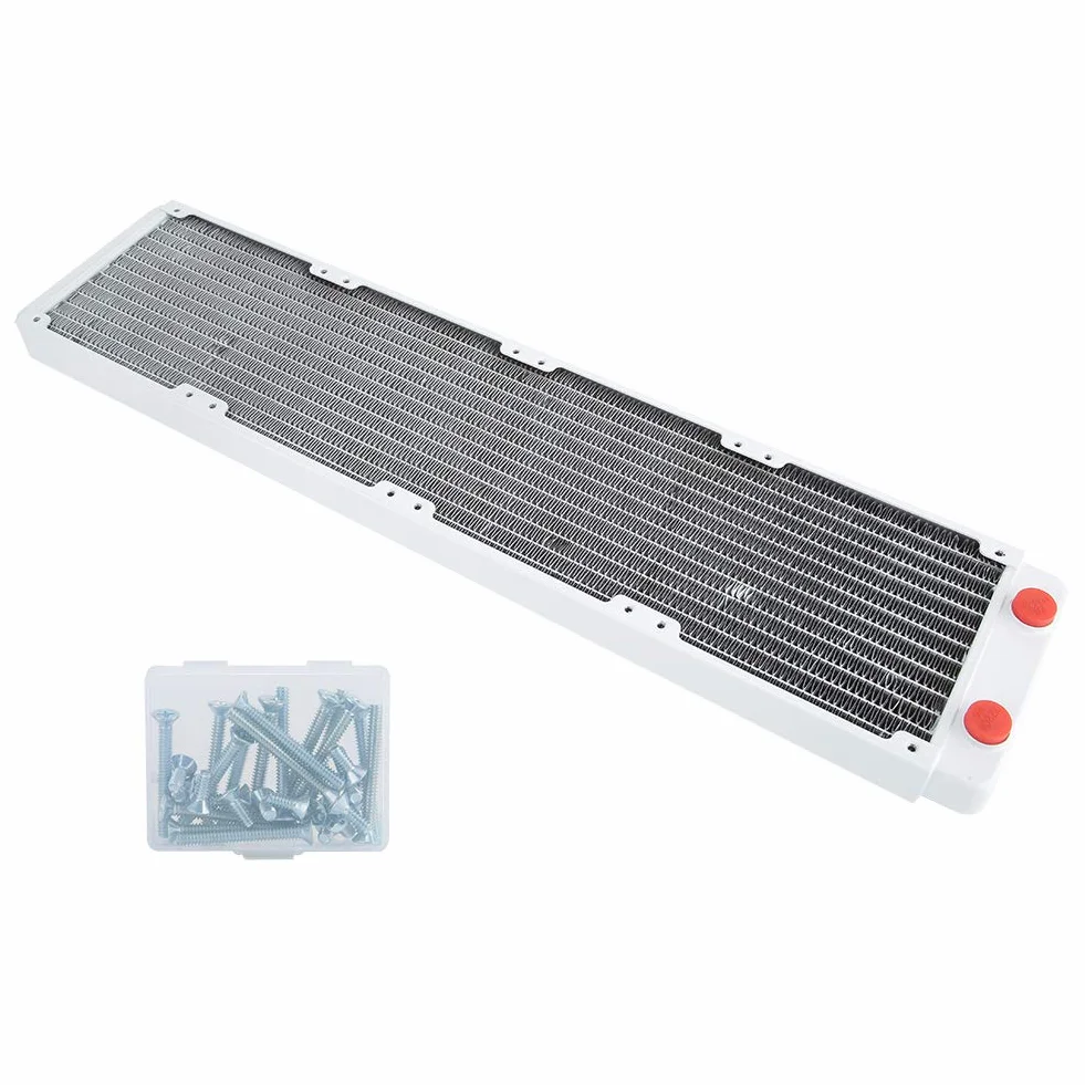 Chłodnica Wodna, Chłodnica Wodna, Części Komputerowe, Części z Gwintem G1/4, 12-rurowy Radiator z Białej Miedzi, do Komputera