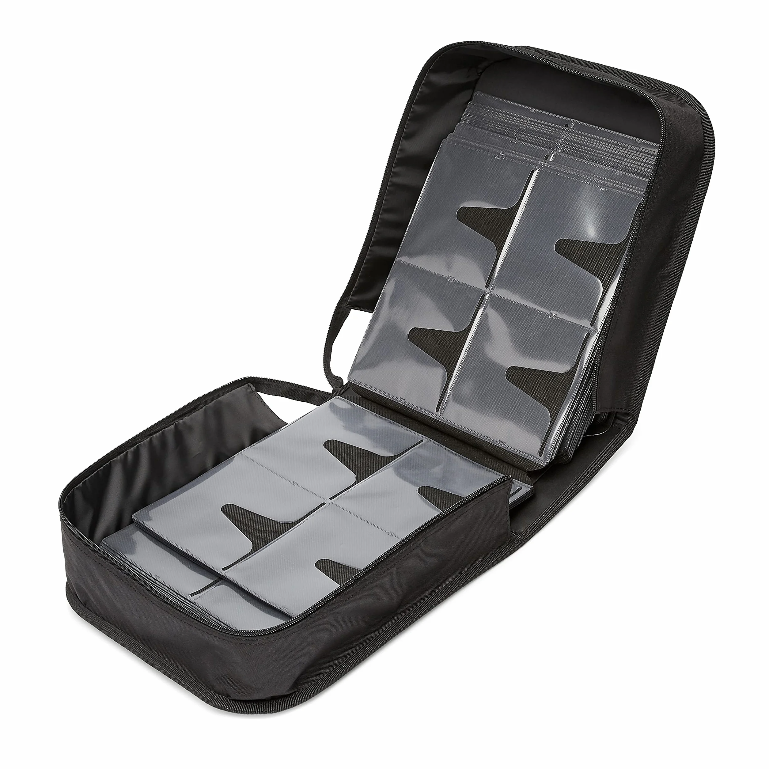 Amazon Basics Etui na płyty CD/DVD, pojemność 400 płyt, poliester, czarne