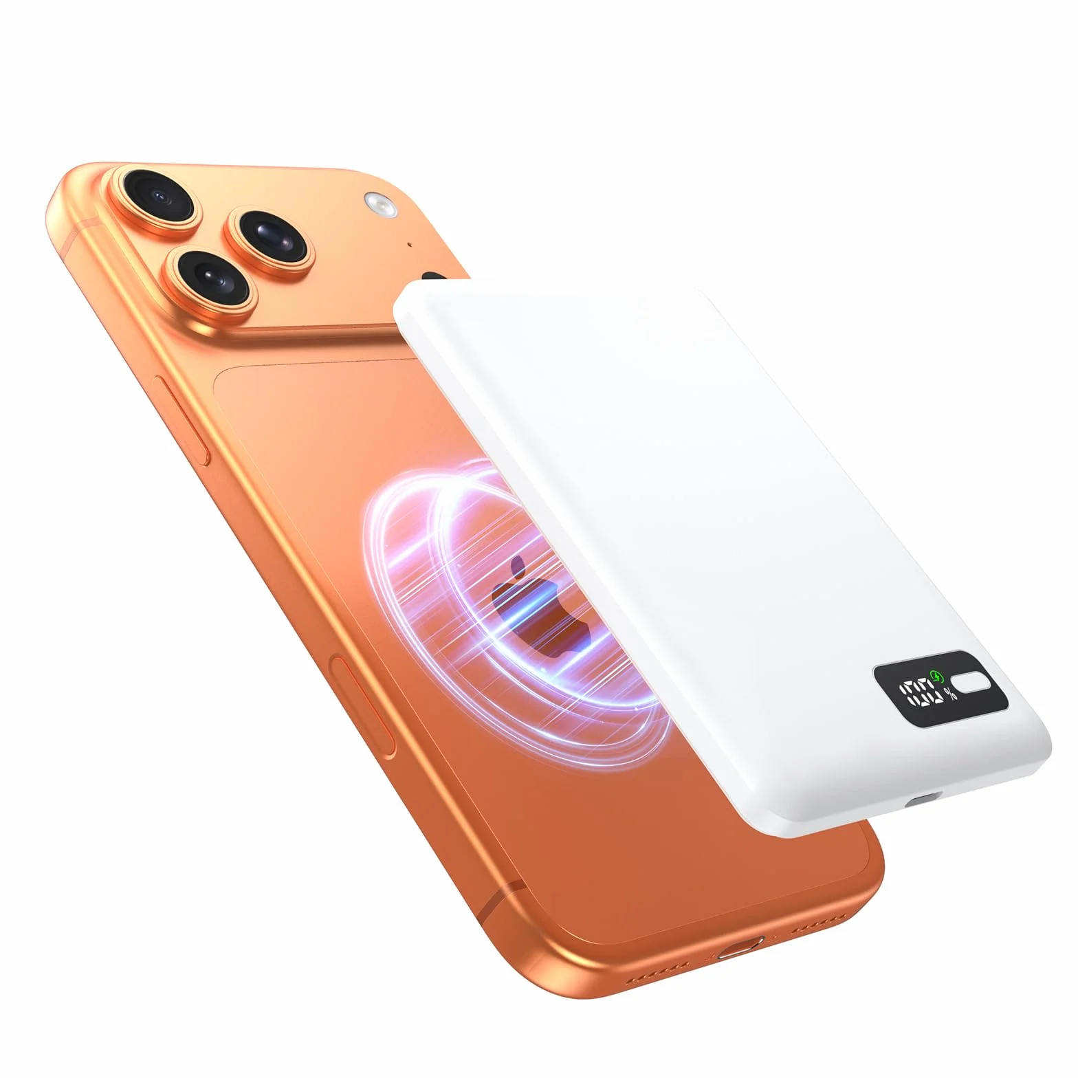 Powerbank Power Bank for MagSafe Slim Cienki 5000 mAh 15 W maks. ładowanie Qi2 Wyświetlacz cyfrowy Smukły Szybkie ładowanie Kieszonkowy Magnetyczny PD Typ C dla iPhone'a 17/16/15/14/13/12 Series