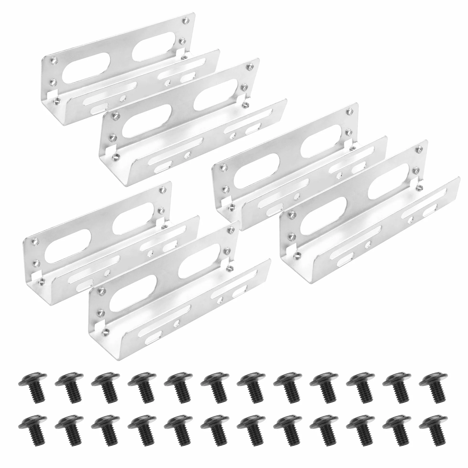 YAODHAOD Uchwyt montażowy 3,5" na 5,25" SSD/HDD, konwertuje każdy dysk twardy 3,5" na zatokę dysku 5,25", metalowy uchwyt montażowy wewnętrzny dysk twardy, uchwyt montażowy do komputerów PC/NAS