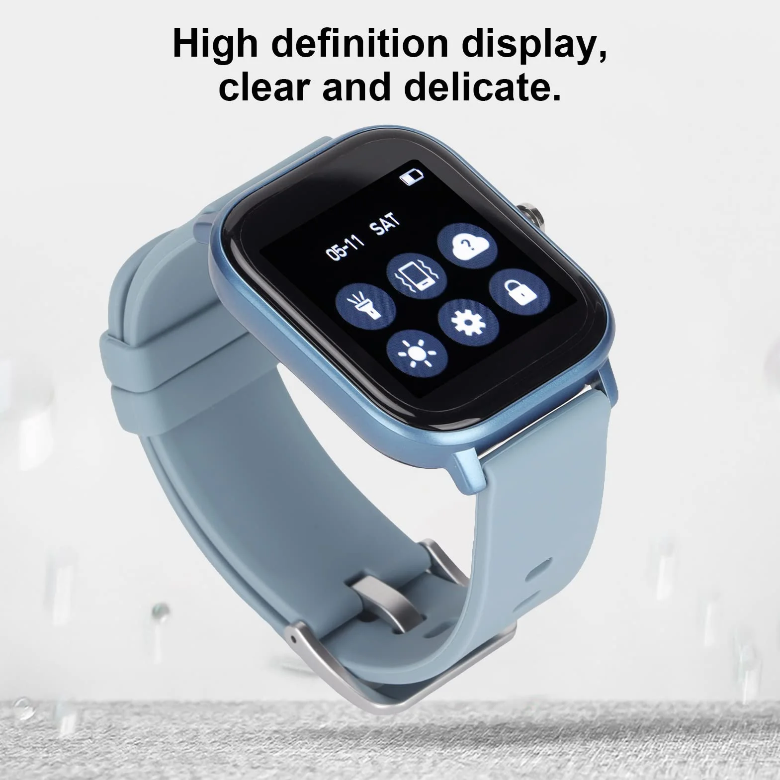 Inteligentna opaska na nadgarstek Wodoodporna zegarki w czasie rzeczywistym DIY Dial Fitness Watch z krokomierzem dla kobiet i mężczyzn 1.4in