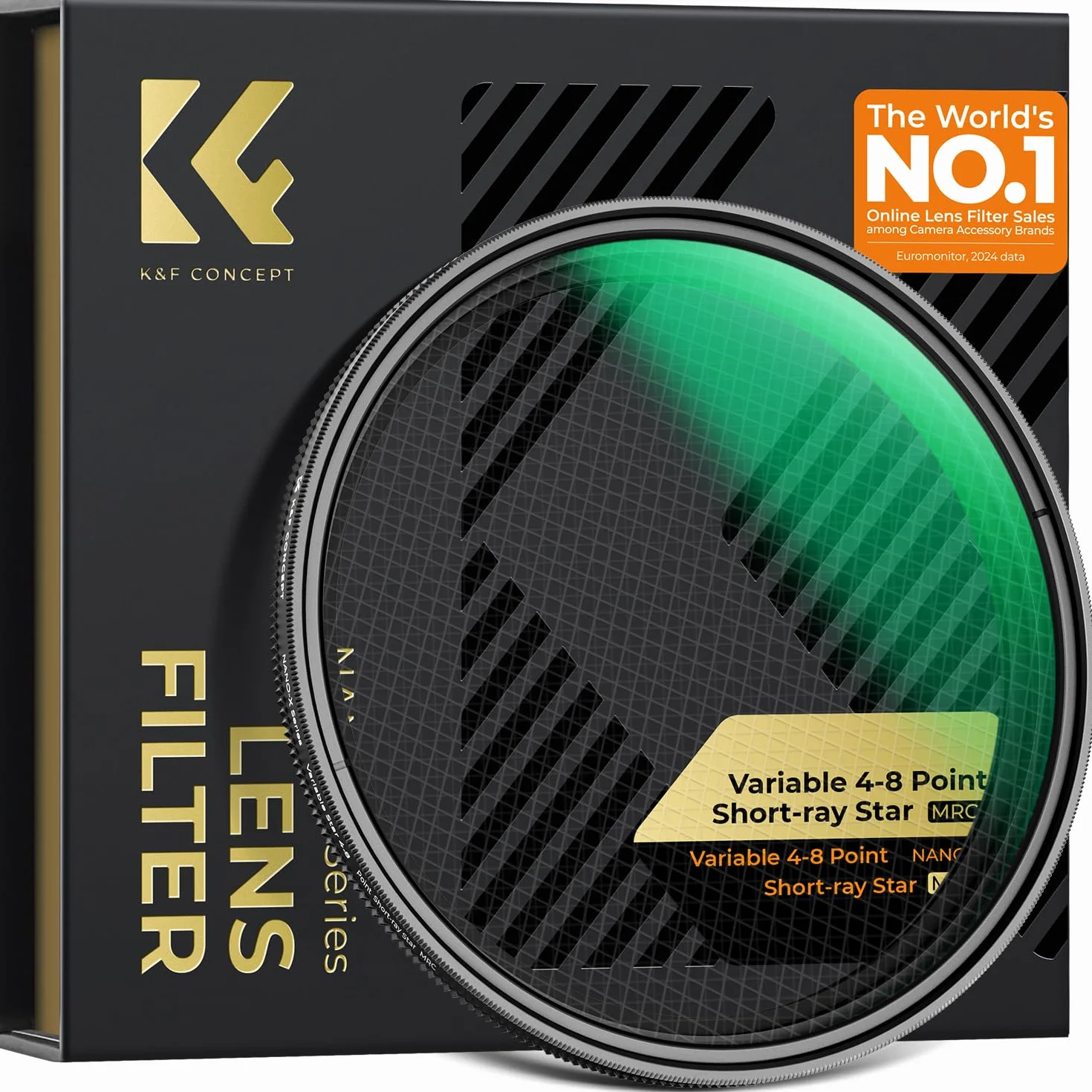 K&F CONCEPT 67 mm zmienny filtr gwiazd 2 w 1, 4 punkty, 8 punktów, krzyż, krótka linia, gwiazdy, efekty specjalne, filtr obiektywu do portretów, biżuterii, nocy, krajobrazu, kreatywnej fotografii
