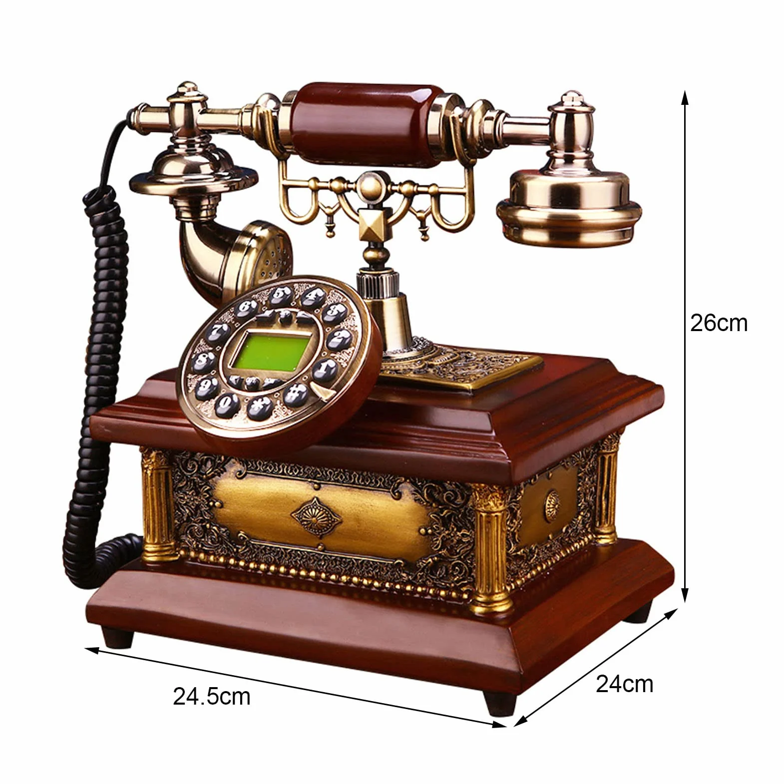 Retro antyczny telefon stacjonarny biurko dekoracyjne telefon vintage telefon przewodowy dom telefon dom telefon biuro bez użycia rąk