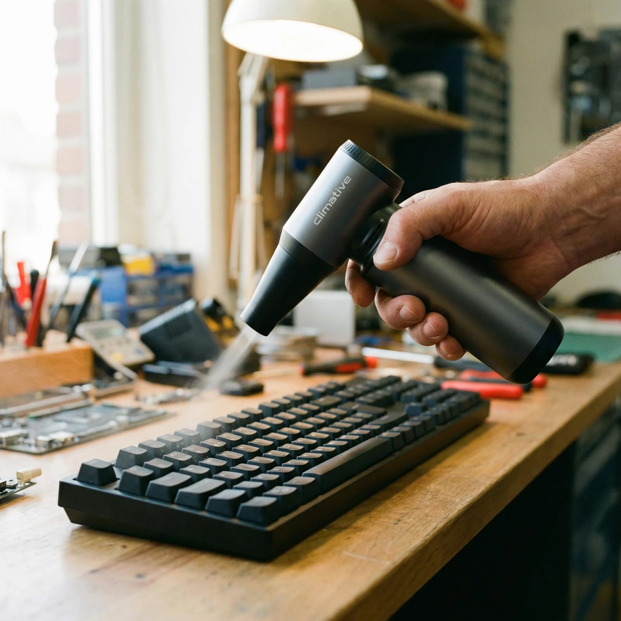 Turbo dmuchawa TJF01 180W, 130000 RPM, 6000mAh, lampa LED, zestaw 8w1. Elektryczne sprężone powietrze PowerJet do PC, klawiatury i akcesoriów samochodowych
