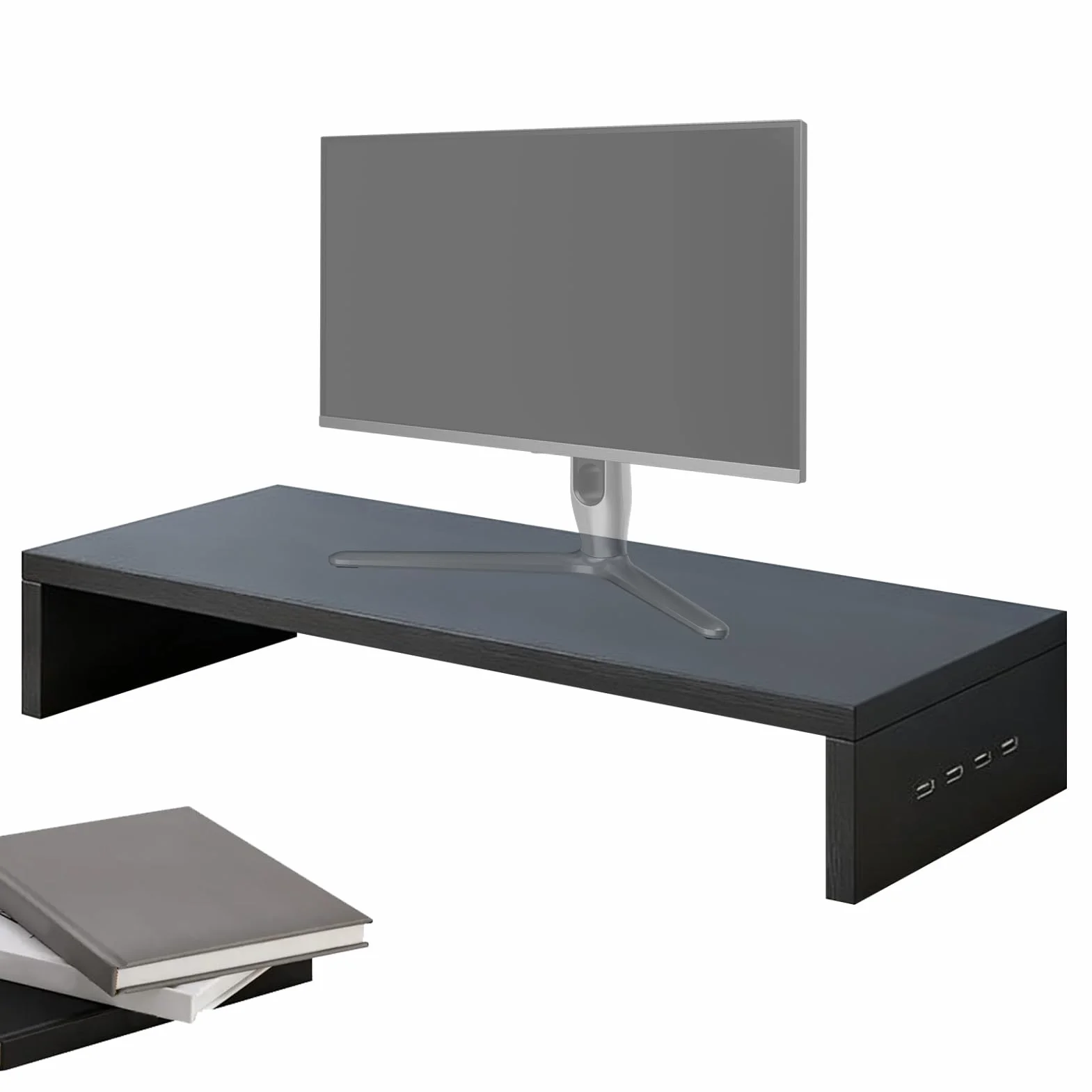 Générique Uchwyt na monitor, USB Pulpit Podnośnik, Booster ekranu PC | solidny podniesiony element, łatwe do umieszczenia narzędzia, akcesoria elektroniczne, przenośny pulpit, 19,69x7,87x3,03