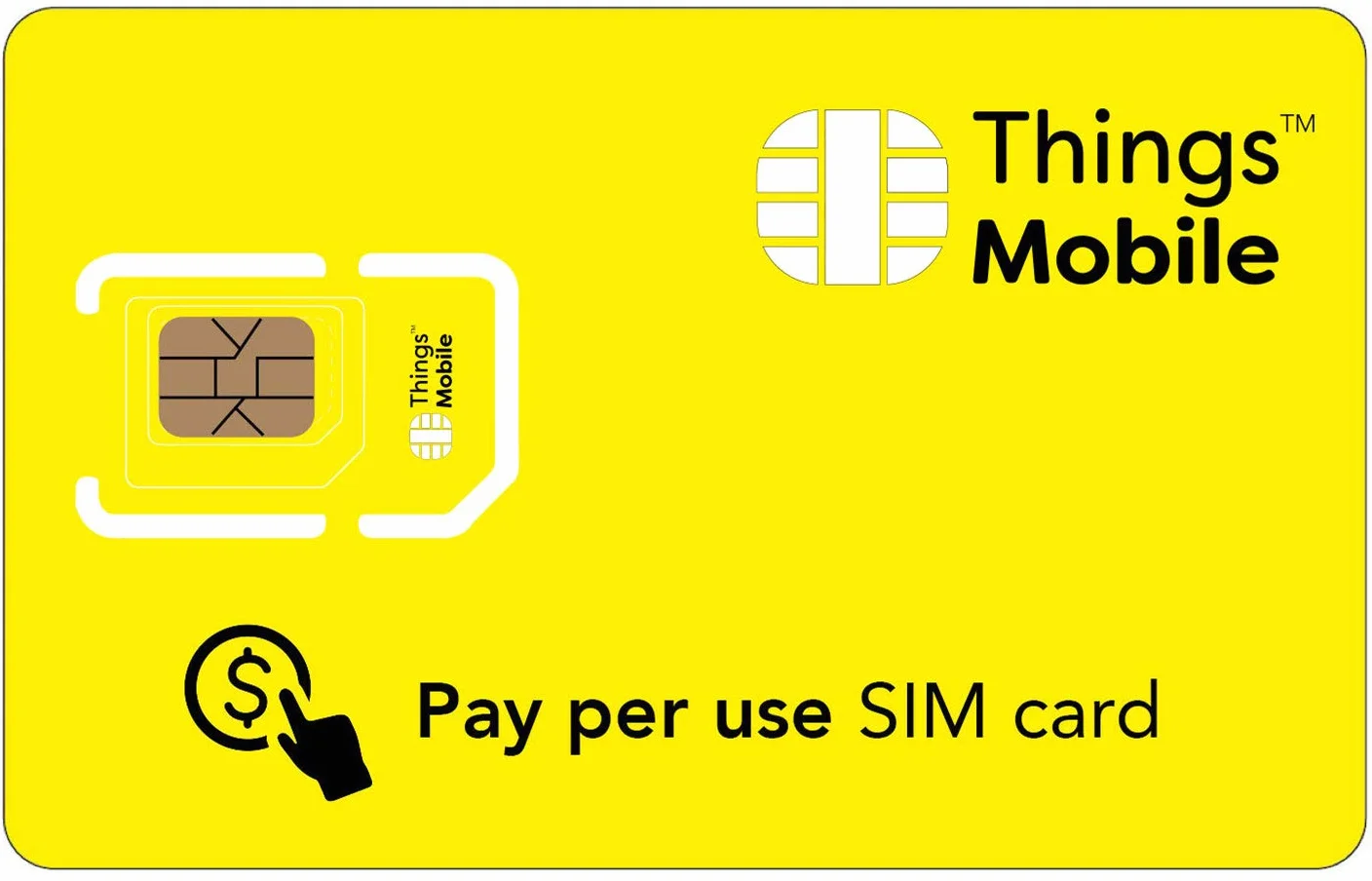 PREPAID karta SIM do IOT i M2M - Things Mobile - z ogólnoświatowym zasięgiem sieci i siecią wielu dostawców GSM/2G/3G/4G. Bez kosztów stałych i bez daty ważności. 10 € saldo w zestawie
