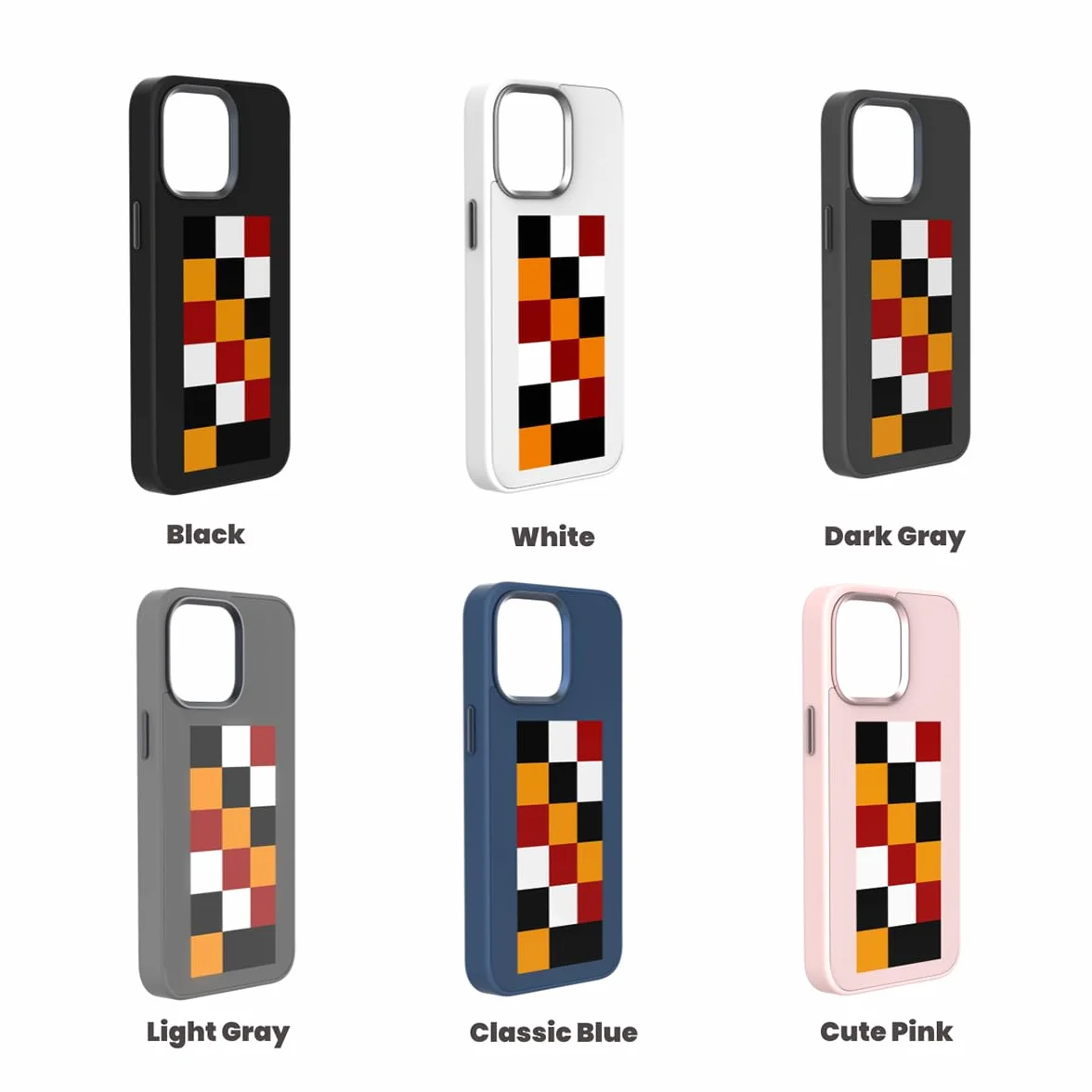 Ulepszone etui na smartfona z 4 kolorami i e-inkowy ekranem, przesył NFC, DIY wyświetlanie zdjęcia/foto/tekstu dla iPhone 16 (Czarny)