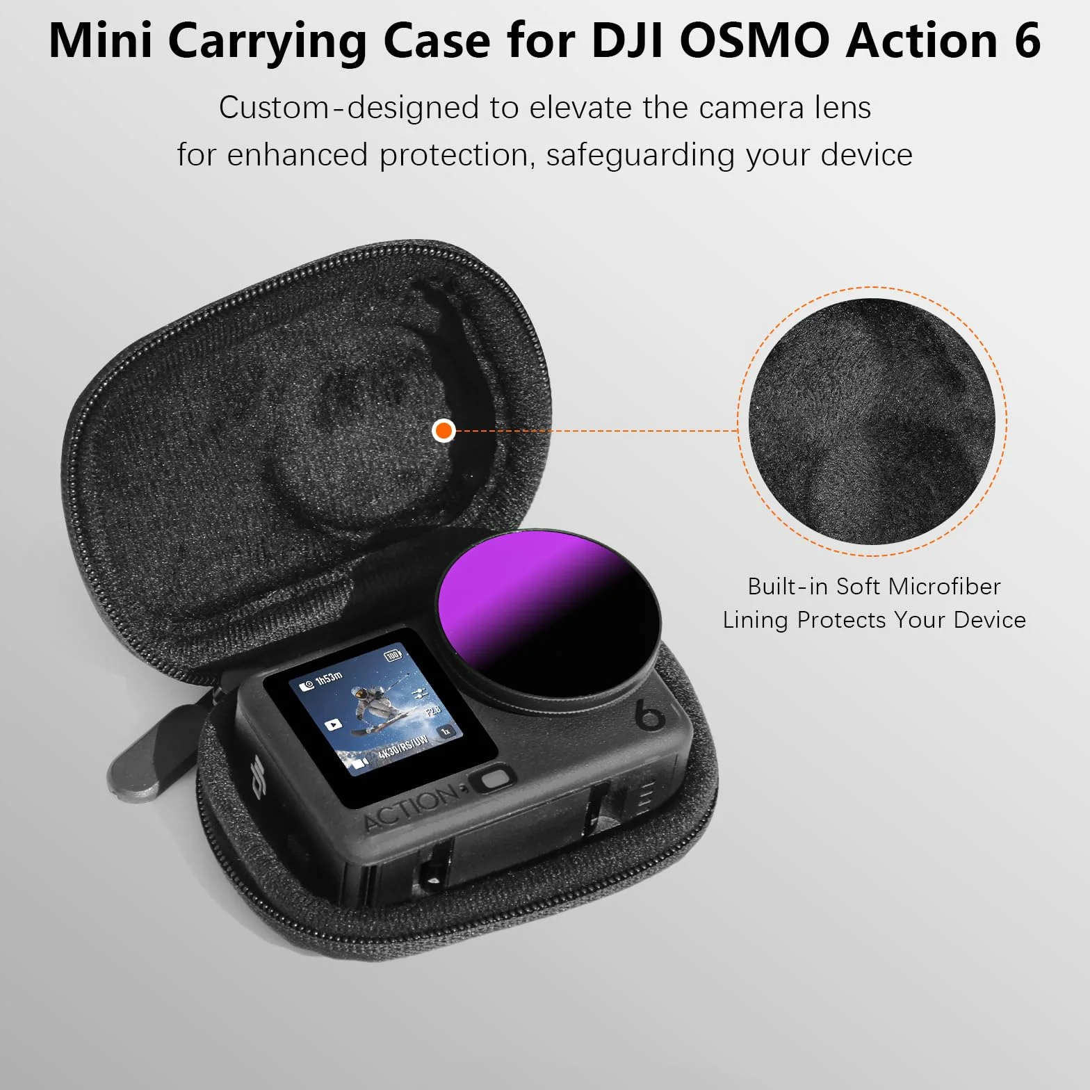 AMAZEAR Etui przenośne na akcesoria DJI OSMO Action 6, Czarny, Small - for Single Camera, Pojedynczy