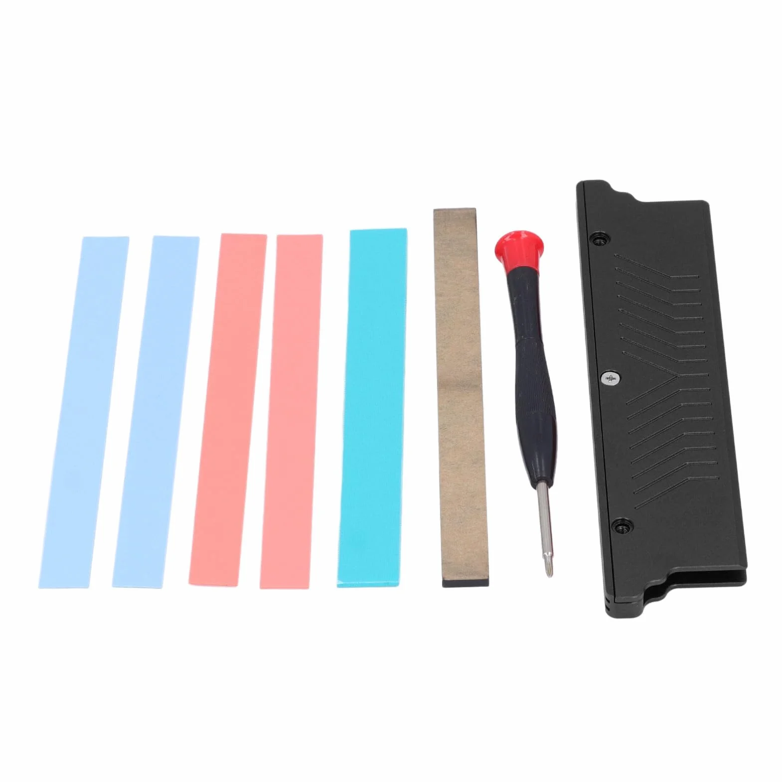 Dpofirs Pamięć RAM Cooler Wydajny Dwustronny Radiator ze Stopu Aluminium dla DDR1 DDR2 DDR3 DDR4 ECC, łatwa Instalacja Zapewniająca Bezpieczeństwo Pamięci Komputera Stacjonarnego (BLACK)