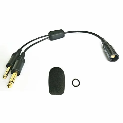 UFQ L-GA Adapt Bxxx X20 Lemo 6-pinowe złącze lotnicze zestaw słuchawkowy do General Aviation GA Twin Plugs adapter bez adaptera z gąbką o bardzo wysokiej gęstości z pierścieniem O-ring pasuje do Bxxx