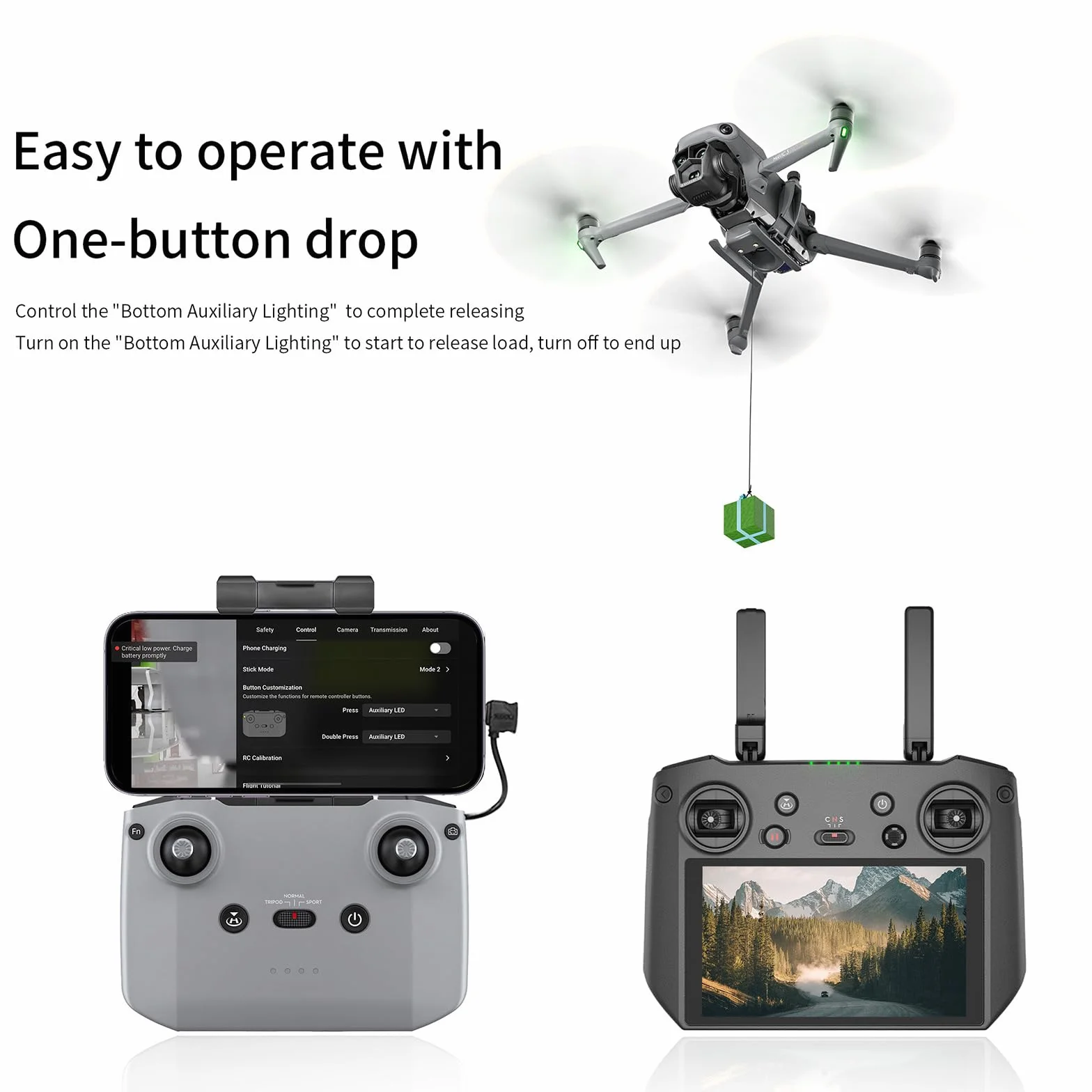Uniwersalny system zrzutu drona do DJI Mavic 3 Pro/Mavic 3 Classic/Mavic 3 Drone wielofunkcyjny miotacz zwalniający ładunek transport dostawa uwalnianie urządzenie upuszczające