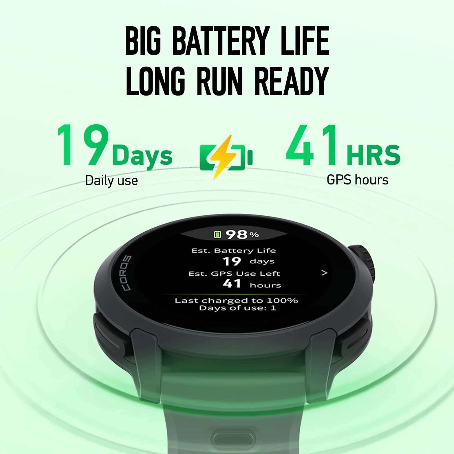 COROS PACE 4 Ultralekki sportowy zegarek GPS do biegania - biały nylon, standardowy | 19 dni codziennego użytku, sterowanie głosowe, zaawansowane narzędzia treningowe, dokładny GPS, pulsometr nawigacji