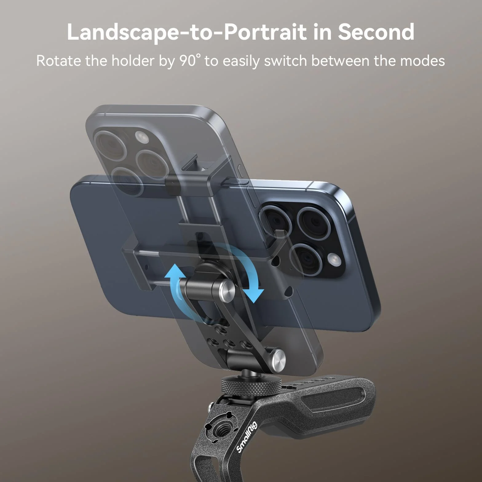SMALLRIG Metal Phone Support with Cold Shoe Mount, Uniwersalny Adapter do Mocowania Telefonu Komórkowego z Możliwością Swobodnej Regulacji, Uchwyt do Statywu Telefonu dla iPhone 15/14-4382