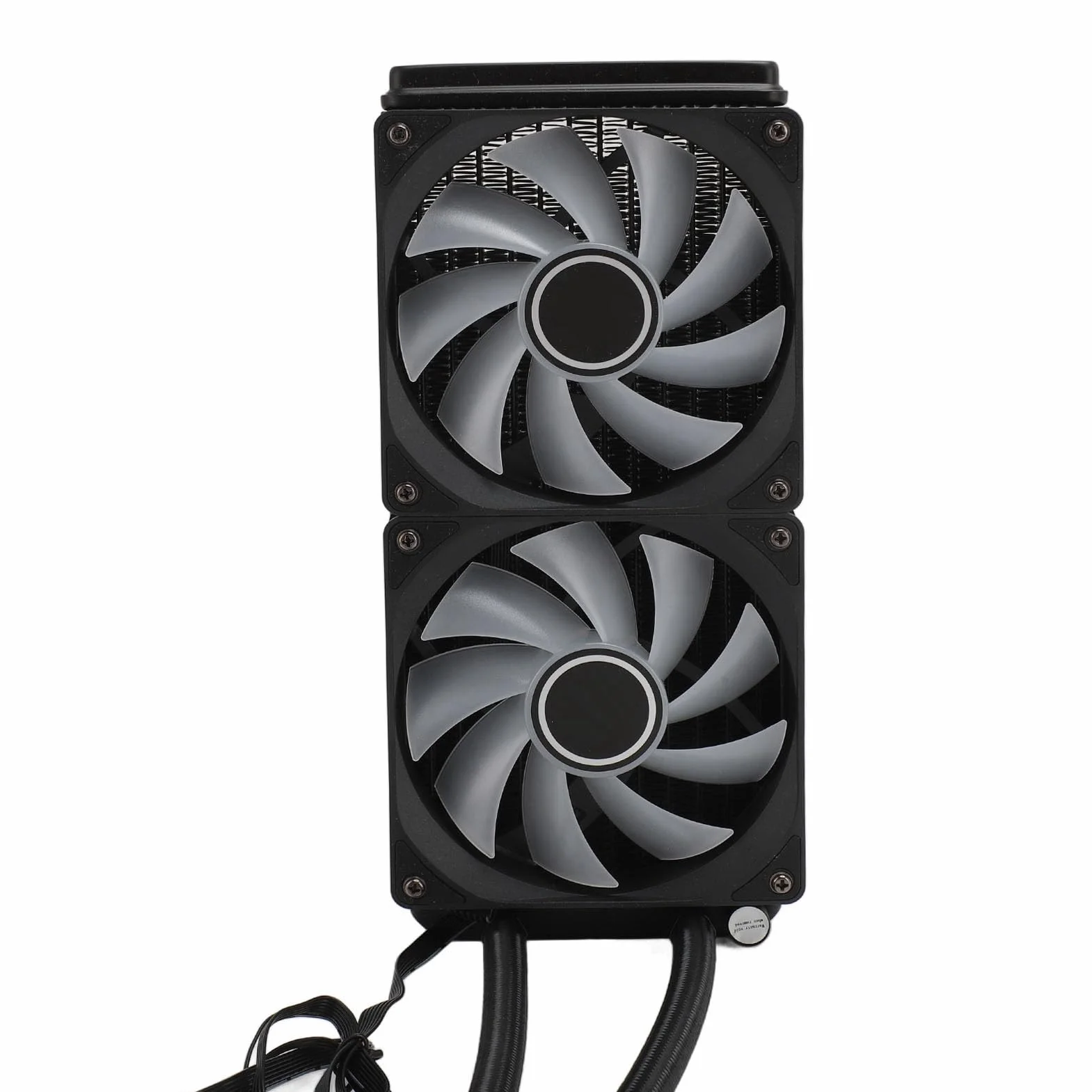 240mm ARGB Chłodzenie Wodne Chłodnica Procesora Wysoka wydajność dla LGA2066 2011 V3 115X1700, 2 Wentylatory dla Entuzjastów Gier (Czarny)