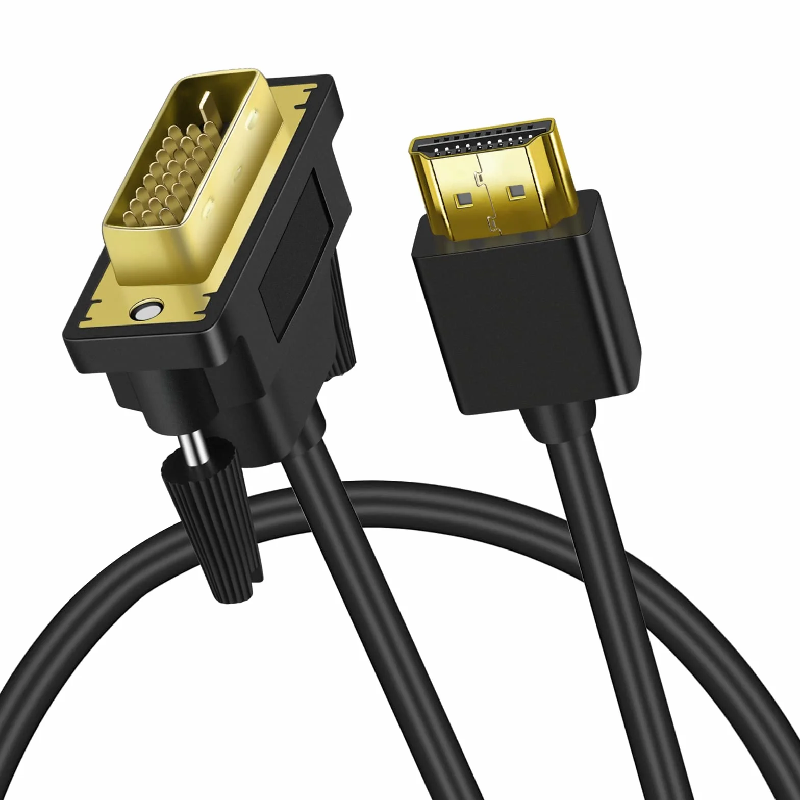 Twozoh 4K Kabel Przejściowy HDMI na DVI 1,5M, DVI-D 24+1 Męski na HDMI Męski, Obsługuje 1080P Full HD dla Xbox, PS4