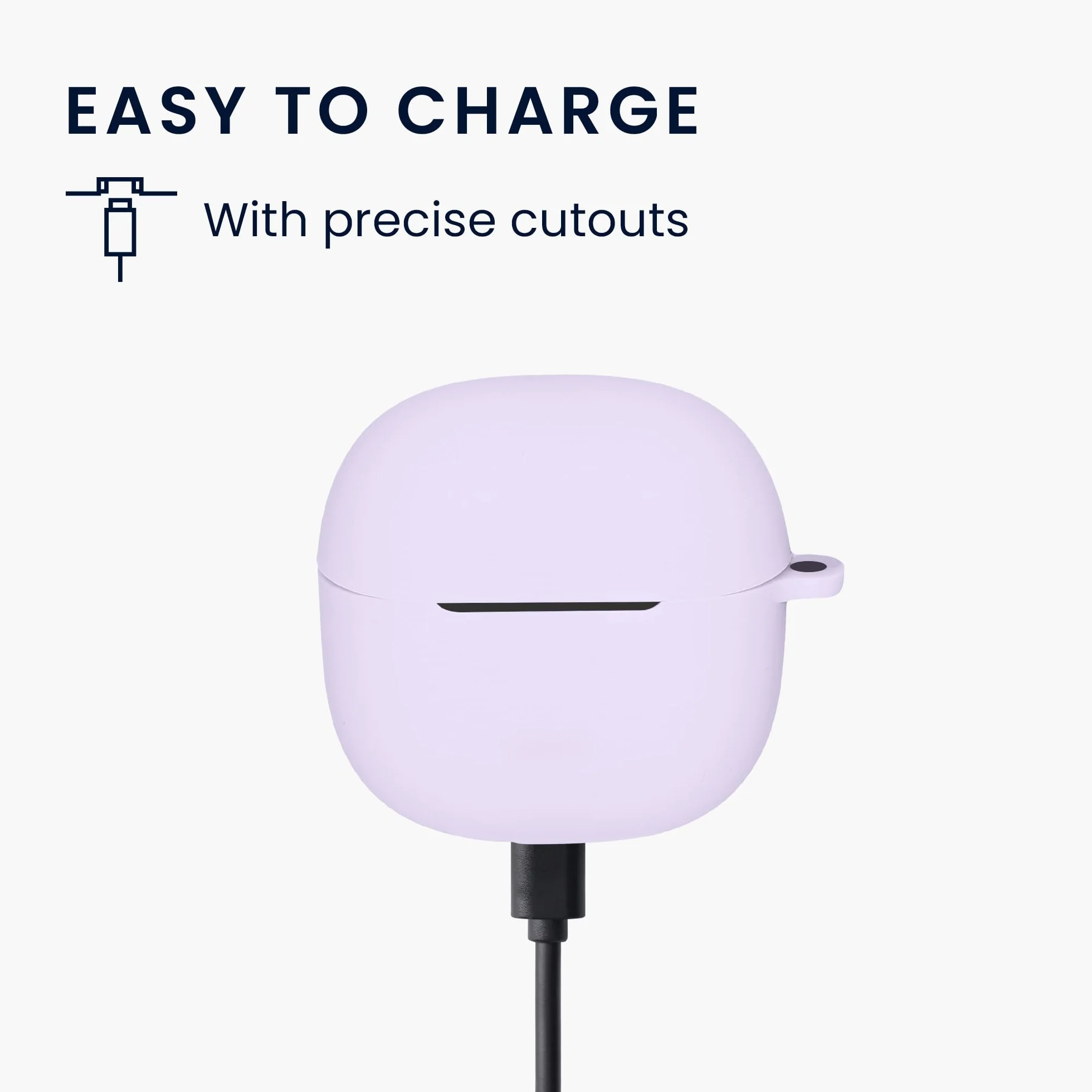 kwmobile Etui kompatybilne ze słuchawkami Xiaomi Redmi Buds 8 Lite – silikonowe etui ochronne, etui ochronne, pokrowiec w kolorze lawendowym
