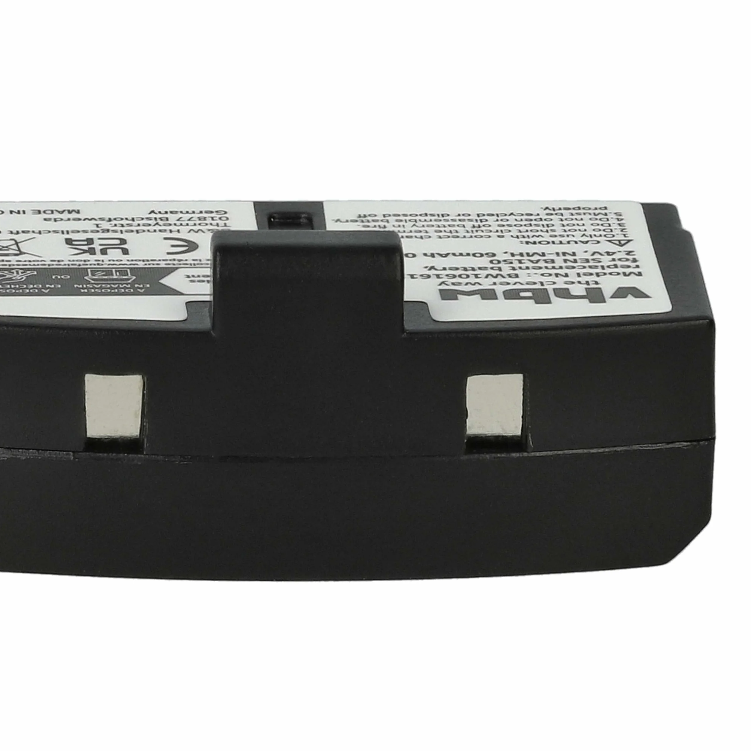 vhbw 10 x bateria zamiennik dla Sennheiser BA151, BA150, BA152 do bezprzewodowych słuchawek (60 mAh, 2,4 V, NiMH)