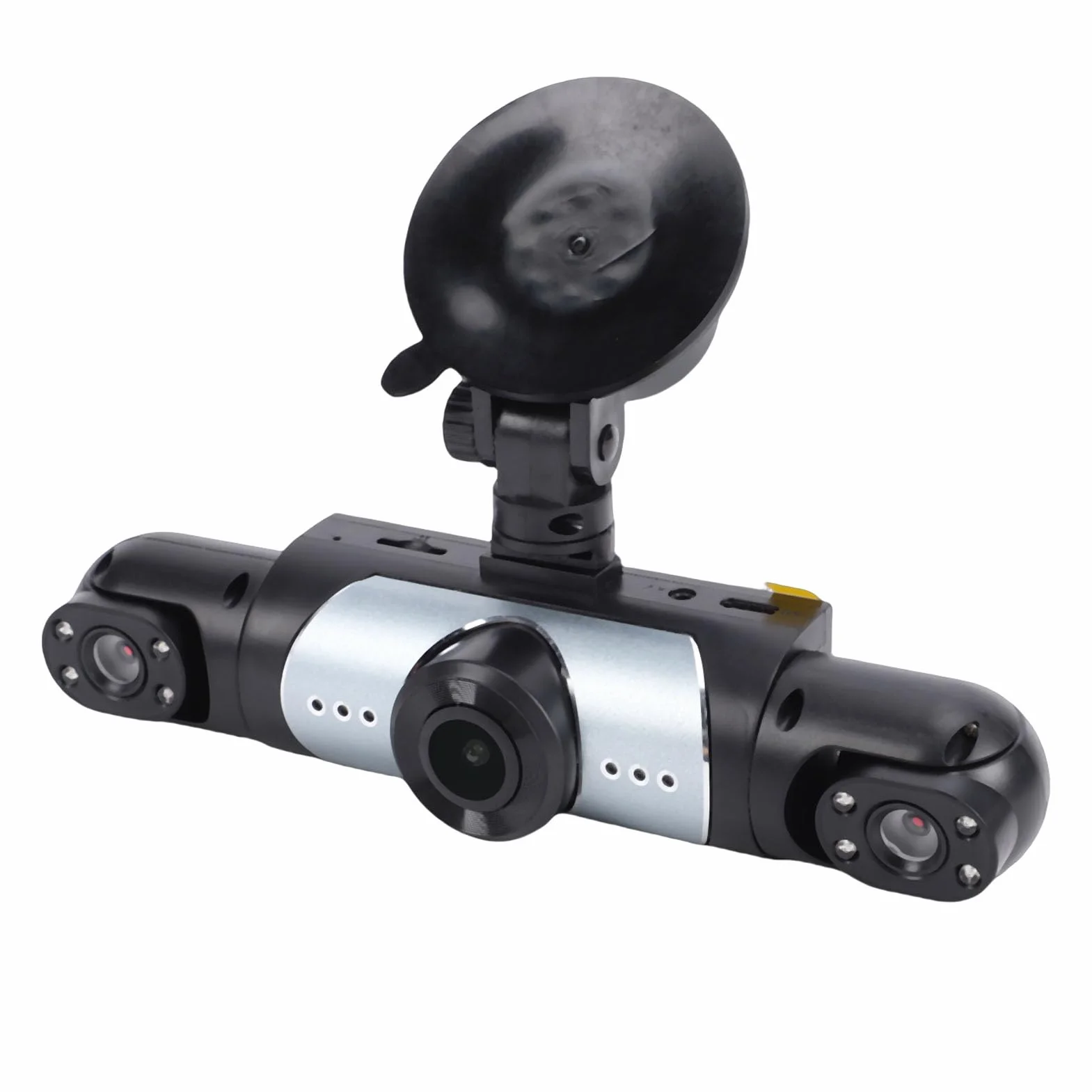 banapoy 1080P 4-kanałowy Rejestrator Jazdy Przód tył Lewo Prawo, z Zapętlonym Nagrywaniem, 3,16-calowy Ekran, Noktowizja, Max 128 GB, Obsługuje aplikację mobilną Przez WiFi