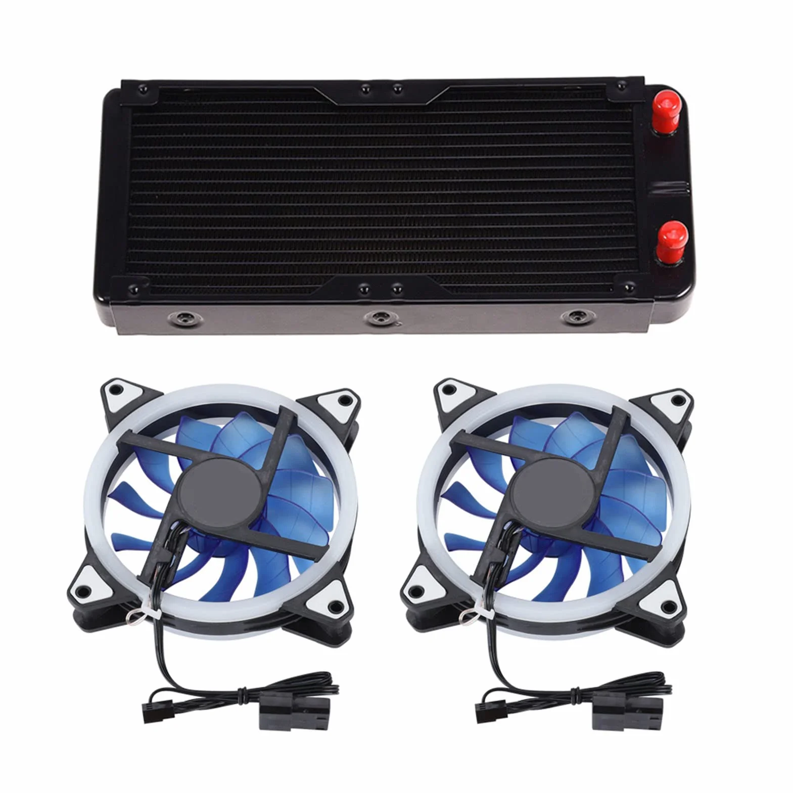 Yctze DIY Zestaw do Chłodzenia wodą Procesora/GPU 240 Mm z pompą blokową, Zbiornikiem, Wentylatorem LED, Radiatorem do Komputera do Gier, Kompatybilny z Blokami Wodnymi Procesora