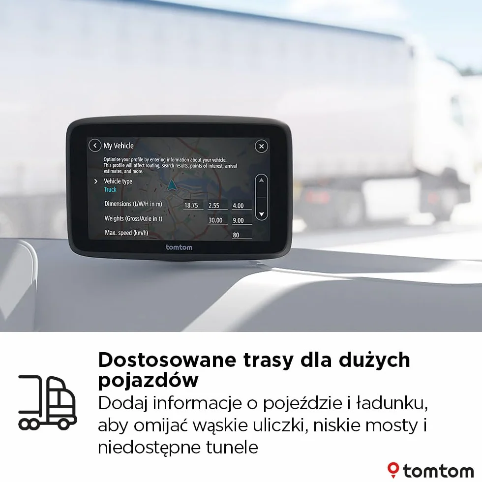 TomTom Nawigacja dla ciężarówek GO Professional 2 generacji (z ekranem 6 cali, mapami Europy i aktualnymi informacjami o korkach dla ciężarówek, samochodów dostawczych, autobusów i dużych pojazdów)