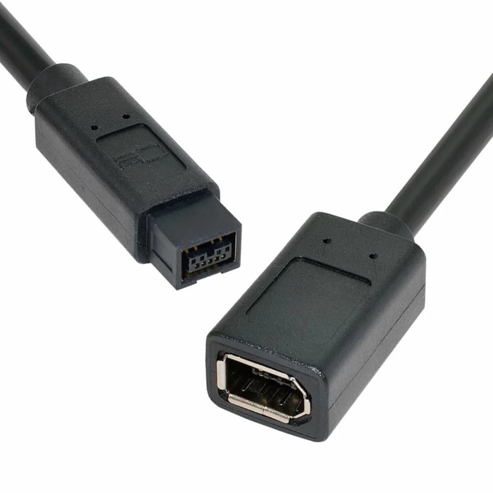 IEEE 1394 6-pinowy żeński do 1394b 9Pin męski Firewire 400 do 800 kabel 20 cm