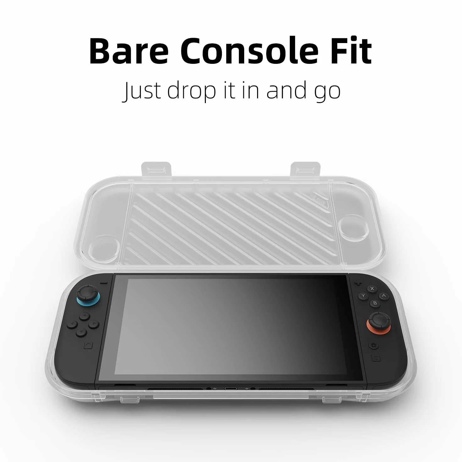 Savage Raven by Skull & Co. Etui ochronne Carrying Storage Box for Nintendo Switch 2: Przenośne smukłe plastikowe etui Full Protection and Hard-Shell - Smoky Black