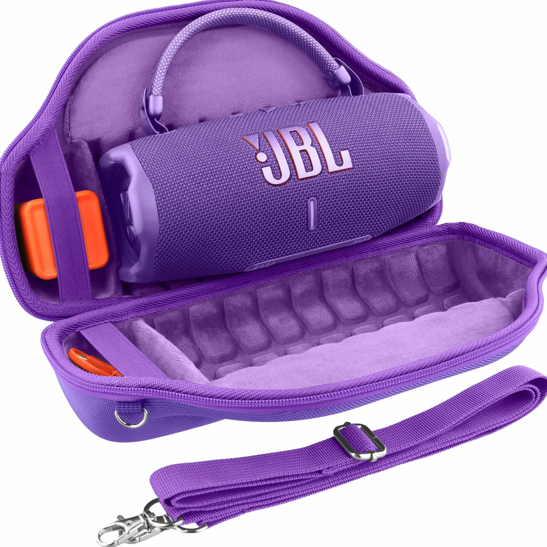 co2CREA Twarda torba przenośna etui schowek na JBL Charge 6 przenośny bezprzewodowy głośnik Bluetooth z odpinanym paskiem na ramię, tylko etui