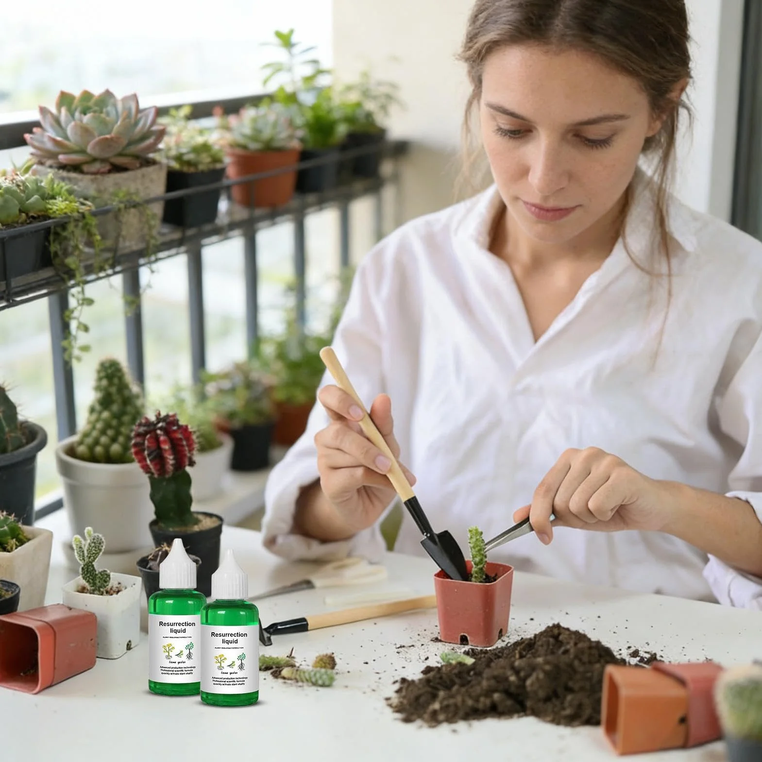 Organic Liquid Fertilizer, Growth Formula for Houseplants with Vital Minerals, High Potency Seedling Nourishment with Easy Mix, Natural Enhancer for Tree Flower Fruit Garden Decor 50ml
