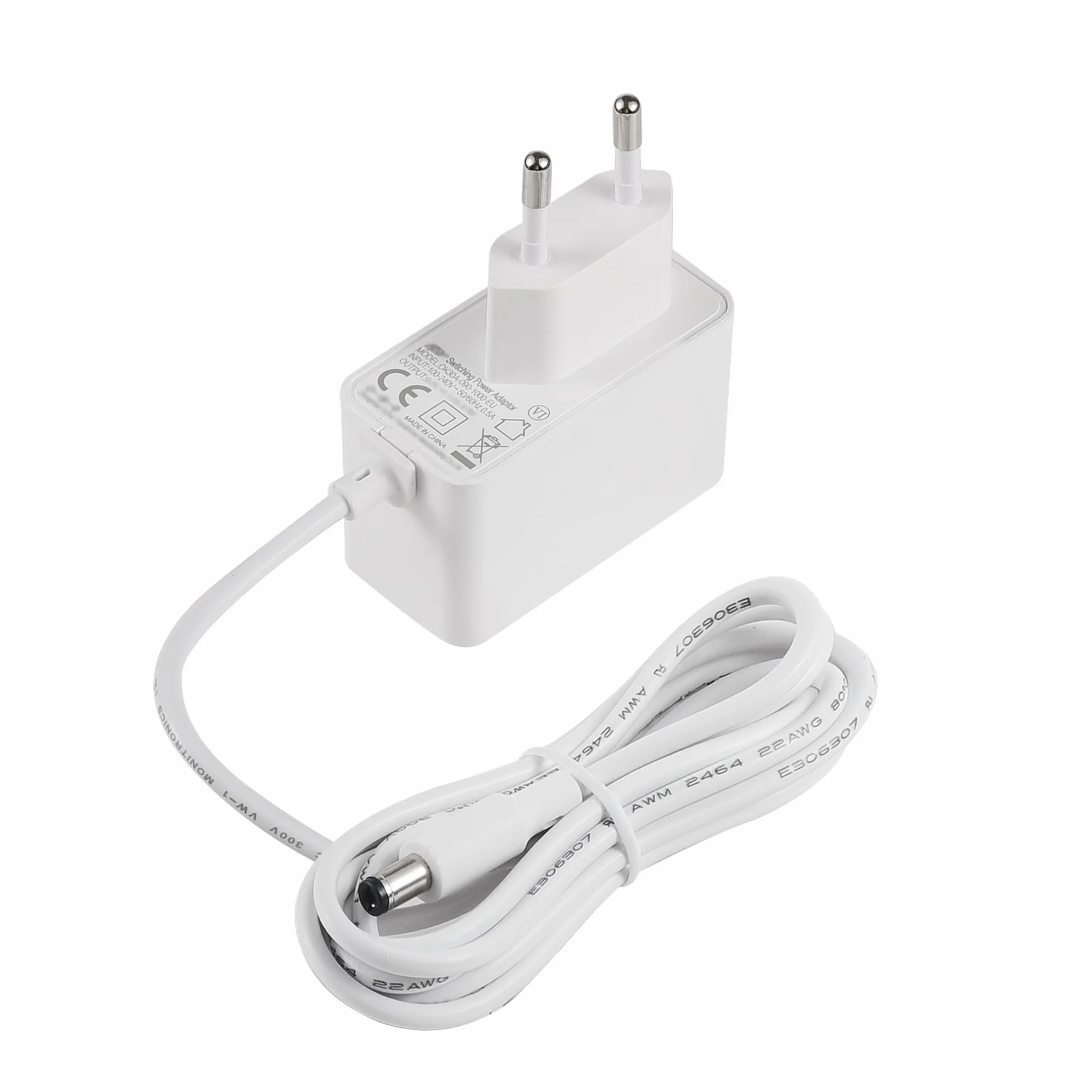 TONTON Ładowarka 9V 1A do TP-Link Tapo C200 C210 C100 WLAN IP C310 Outdoor WLAN, C320WS, TC60, TC70, bardzo długi kabel 3 m, biała