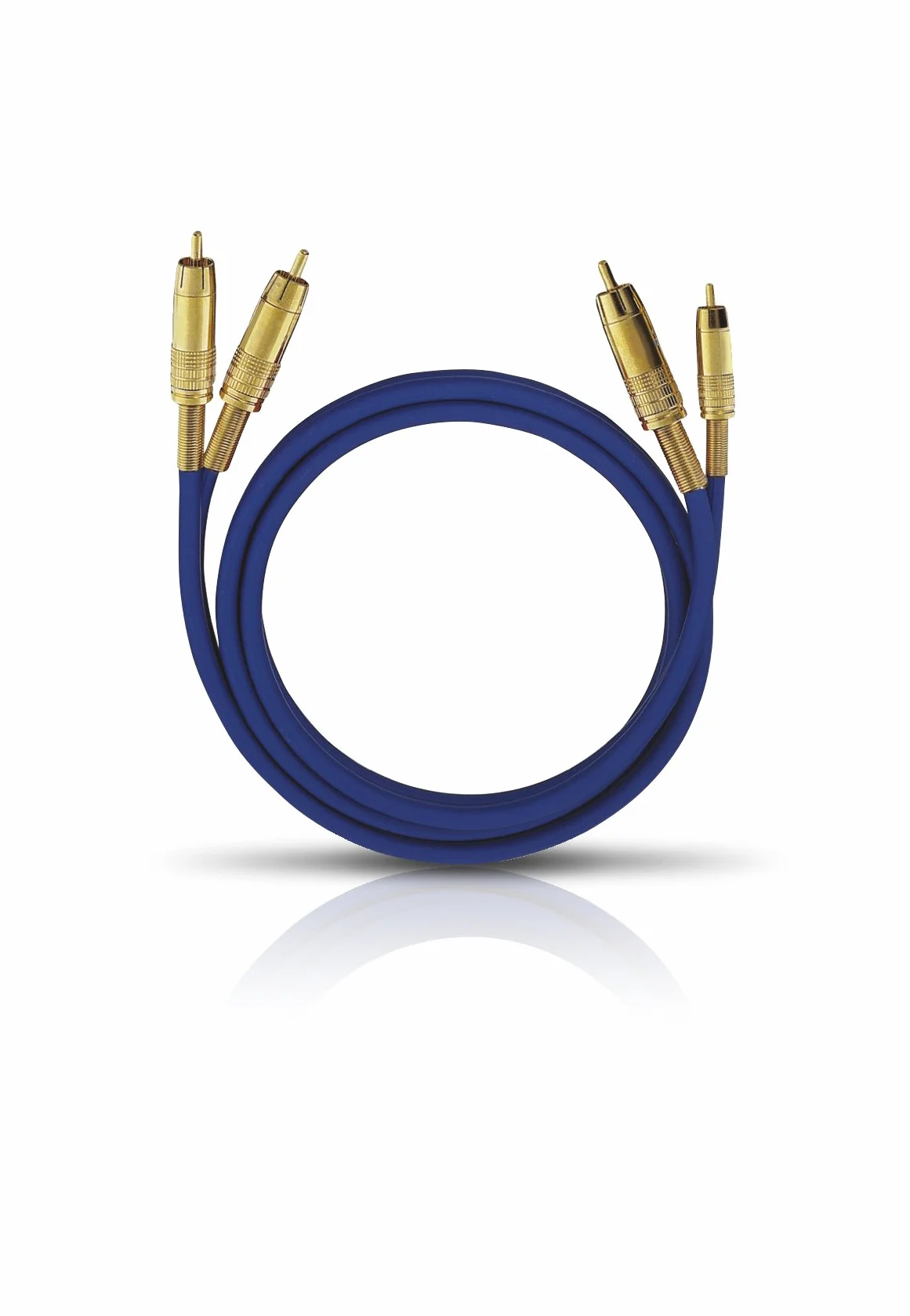 Oehlbach NF 1 Master 50 – doskonały analogowy kabel audio audio cinch – 2 x cinch, wtyczka w pełni metalowa, ekranowanie – 0,50 m – niebieski