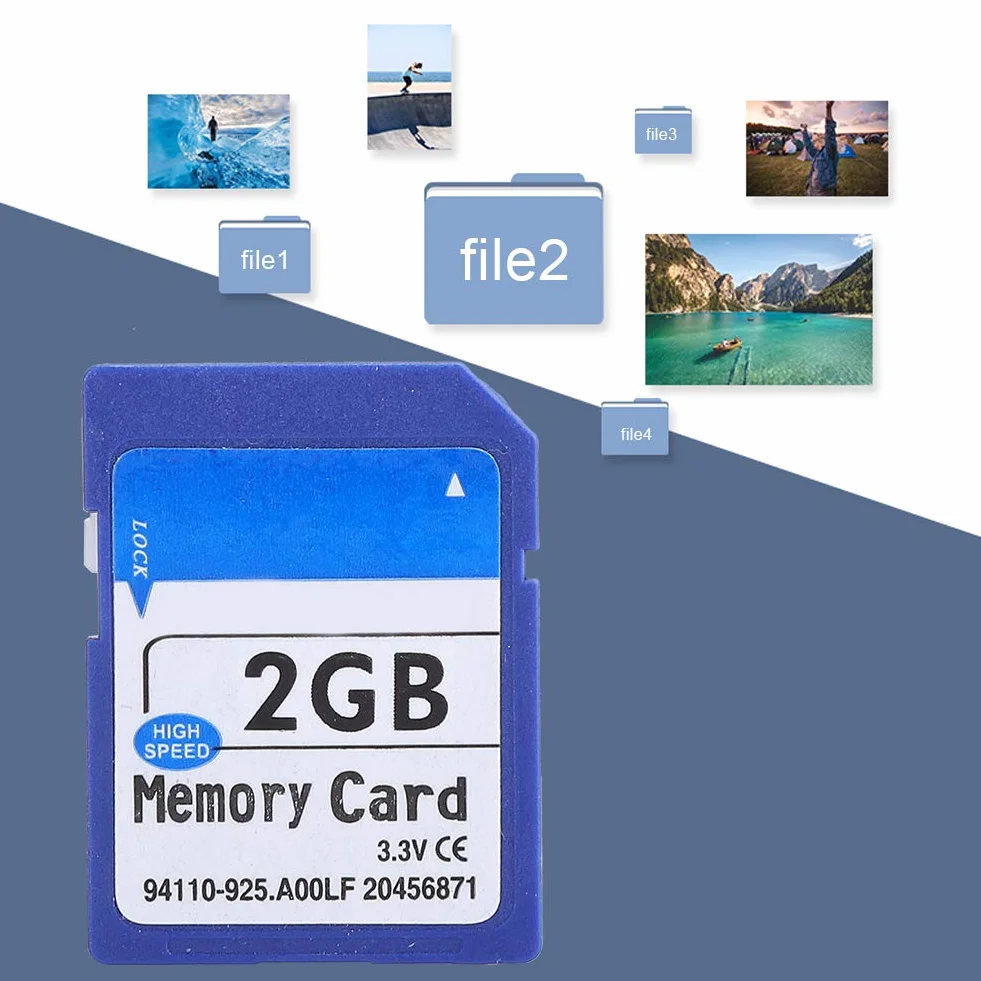 ASHATA 1G/2G/8G/16G/32G/64G Zdjęcia Przechowywanie Plików Muzycznych Karta Pamięci SD Szybkie Wideo Full HD Kompatybilne z Pro MP3 MP4 Camera SLR Game Machine (2G)