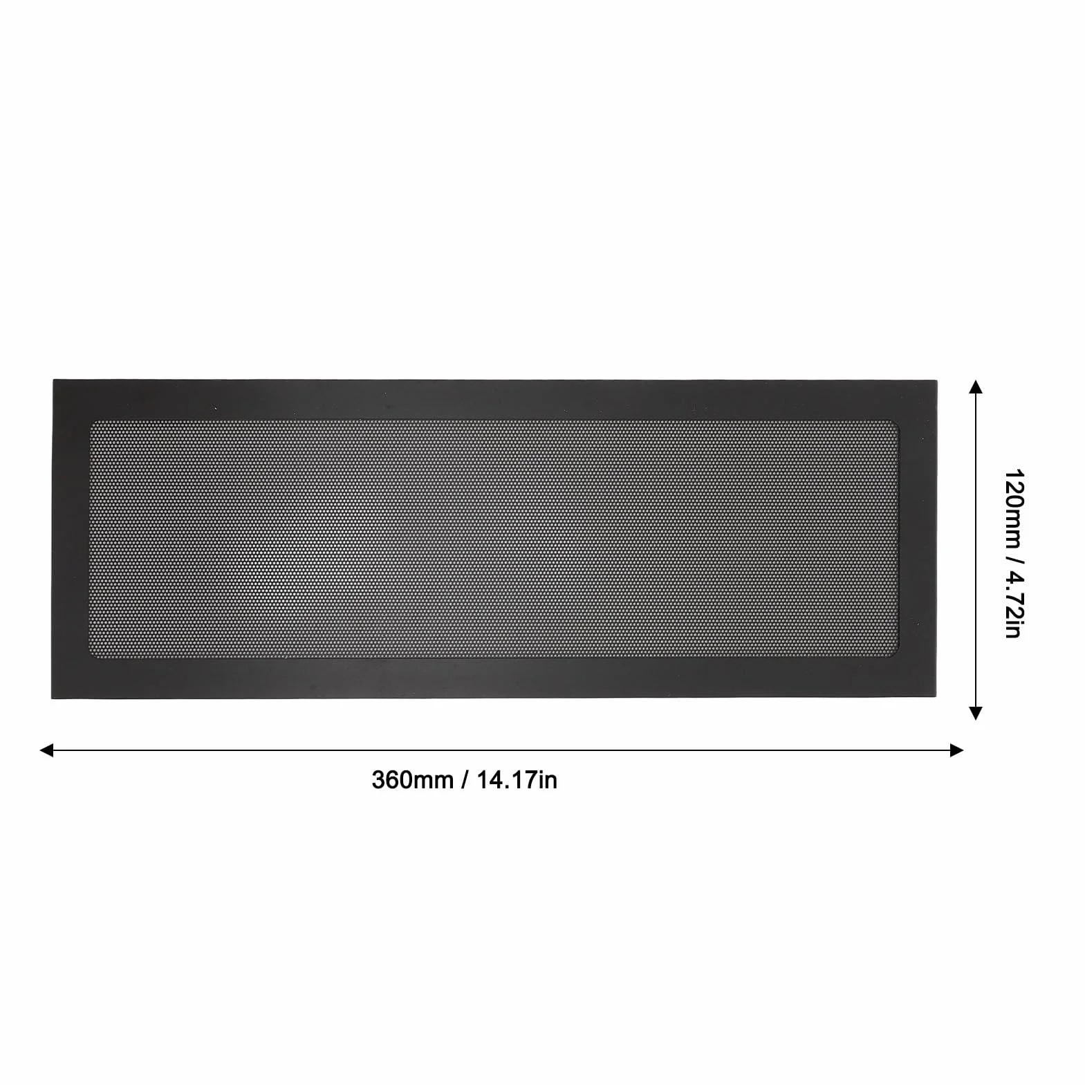 Filtr Siatkowy Przeciwpyłowy 360x120mm Obudowa PC z Paskiem Magnetycznym 2 szt.
