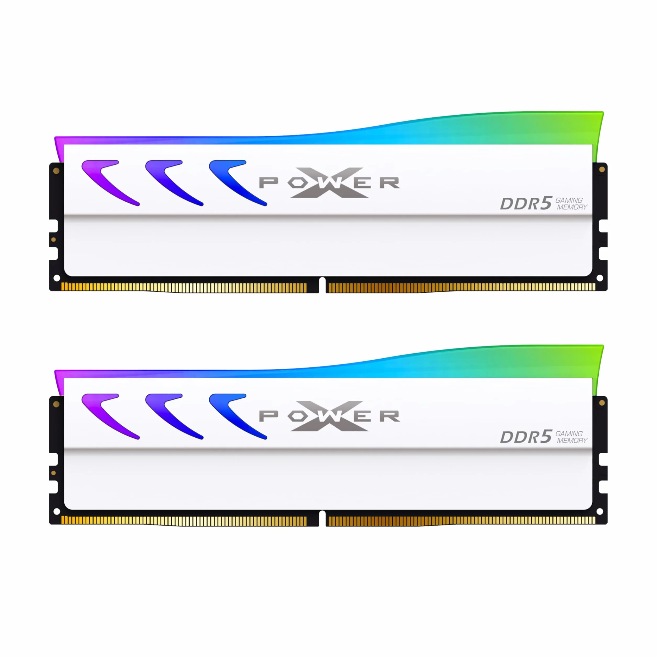 Silicon Power DDR5 32 GB (2 x 16 GB) Storm RGB 6000MT/s (PC5-48000) 288-pinowy CL36 1,35 V UDIMM moduł pamięci stacjonarnej RAM SP032GXLWU60FFDL biały