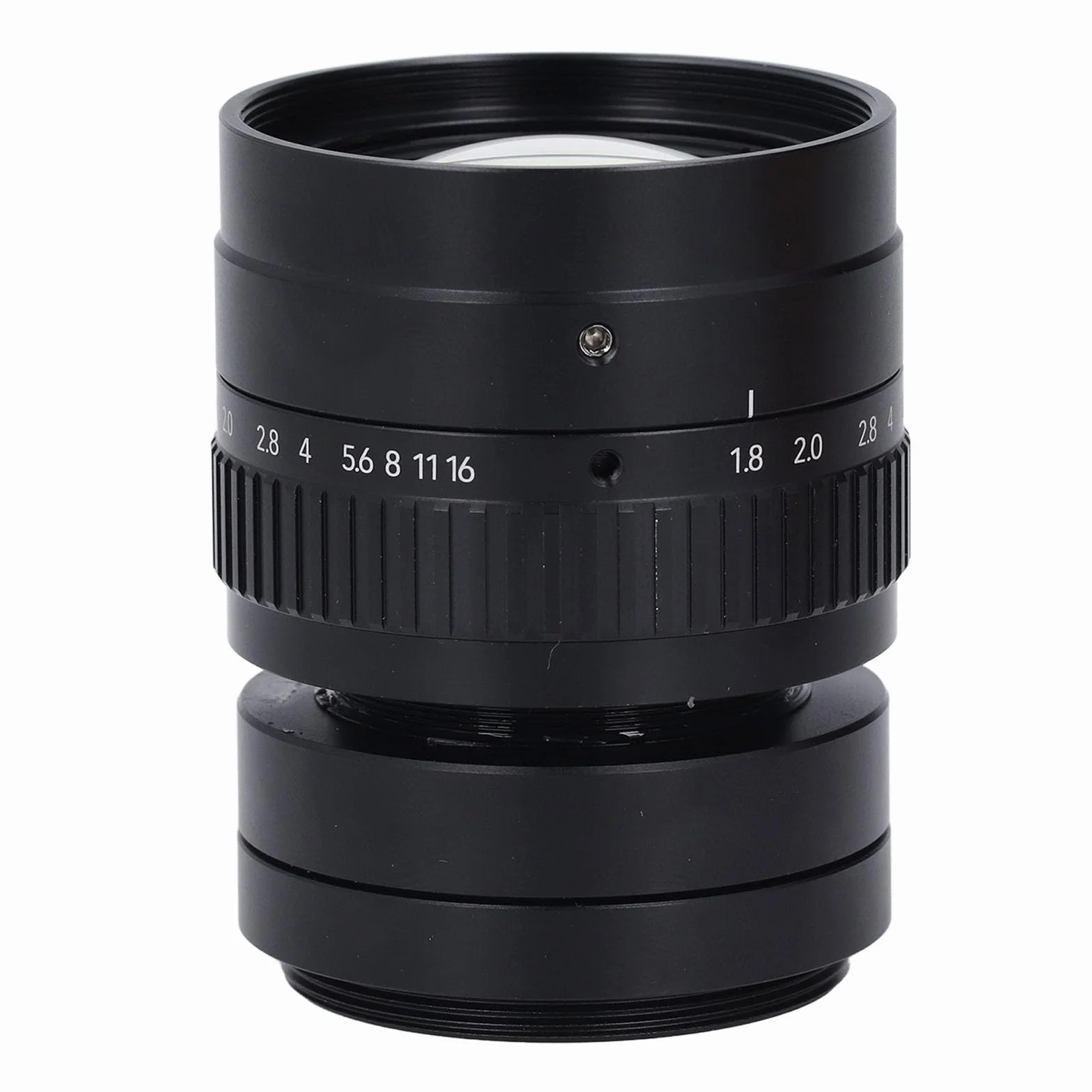 ViaGasaFamido Obiektyw Kamery Przemysłowej 35 Mm F1.8 z ręczną regulacją Ostrości, Mocowanie M42, Obudowa ze Stopu Aluminium do Kontroli HD Półprzewodnikowych Elementów Elektronicznych LCD