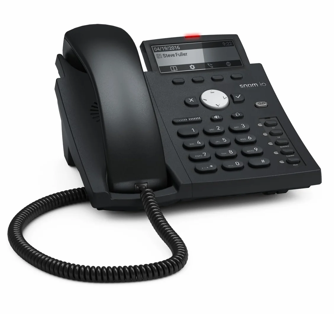 Snom D305 IP telefon, SIP telefon biurkowy (HD-Dideband Audio, 5 konfigurowalnych przycisków funkcyjnych z diodami LED, 4 tożsamości SIP), szerokopasmowe audio, przełącznik widełkowy z czujnikiem,